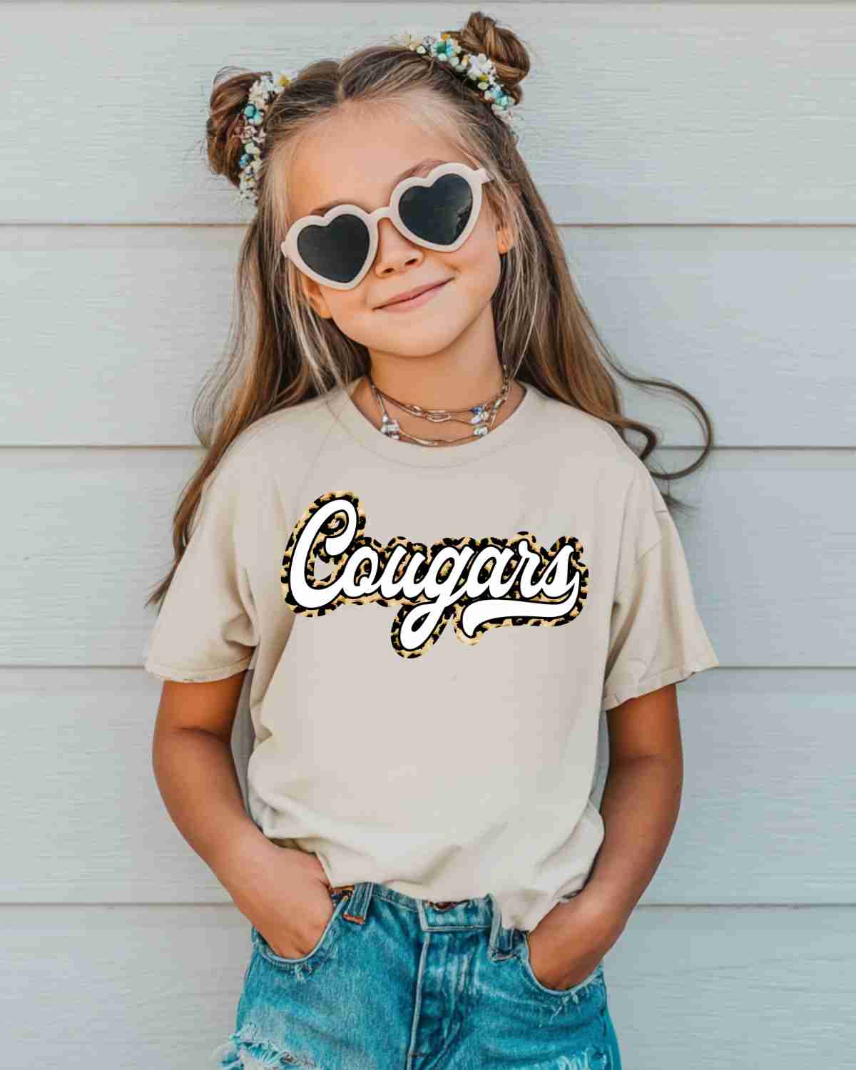 Cougars Retro Word DTF Transfer