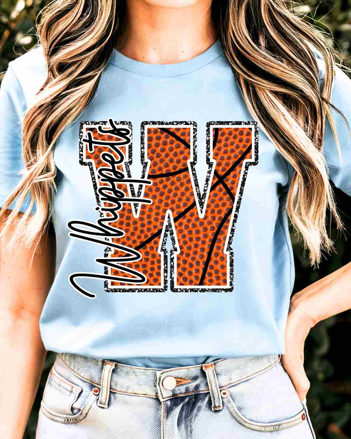 Whippets Basketball Letter DTF Transfer