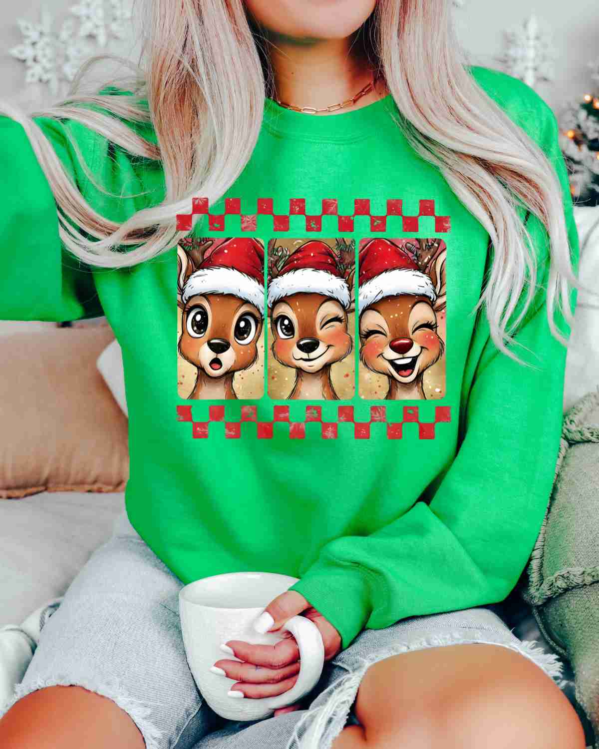 Reindeer Christmas DTF Transfer