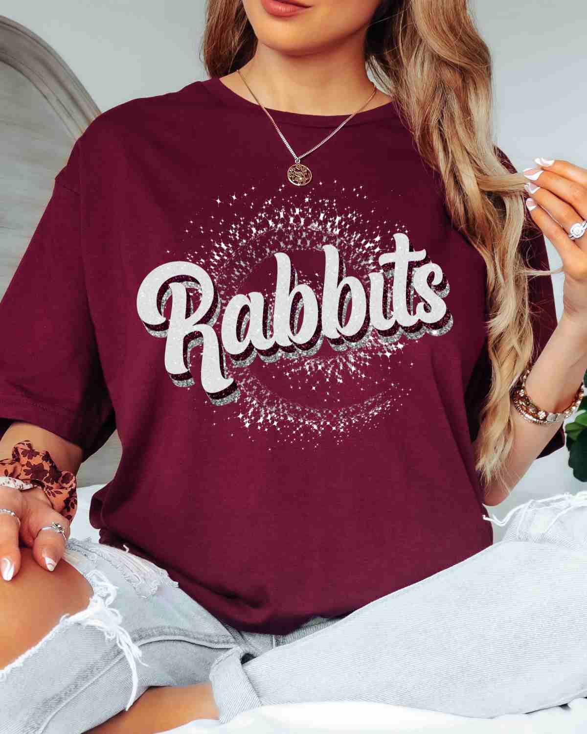 Rabbits Swirl DTF Transfer