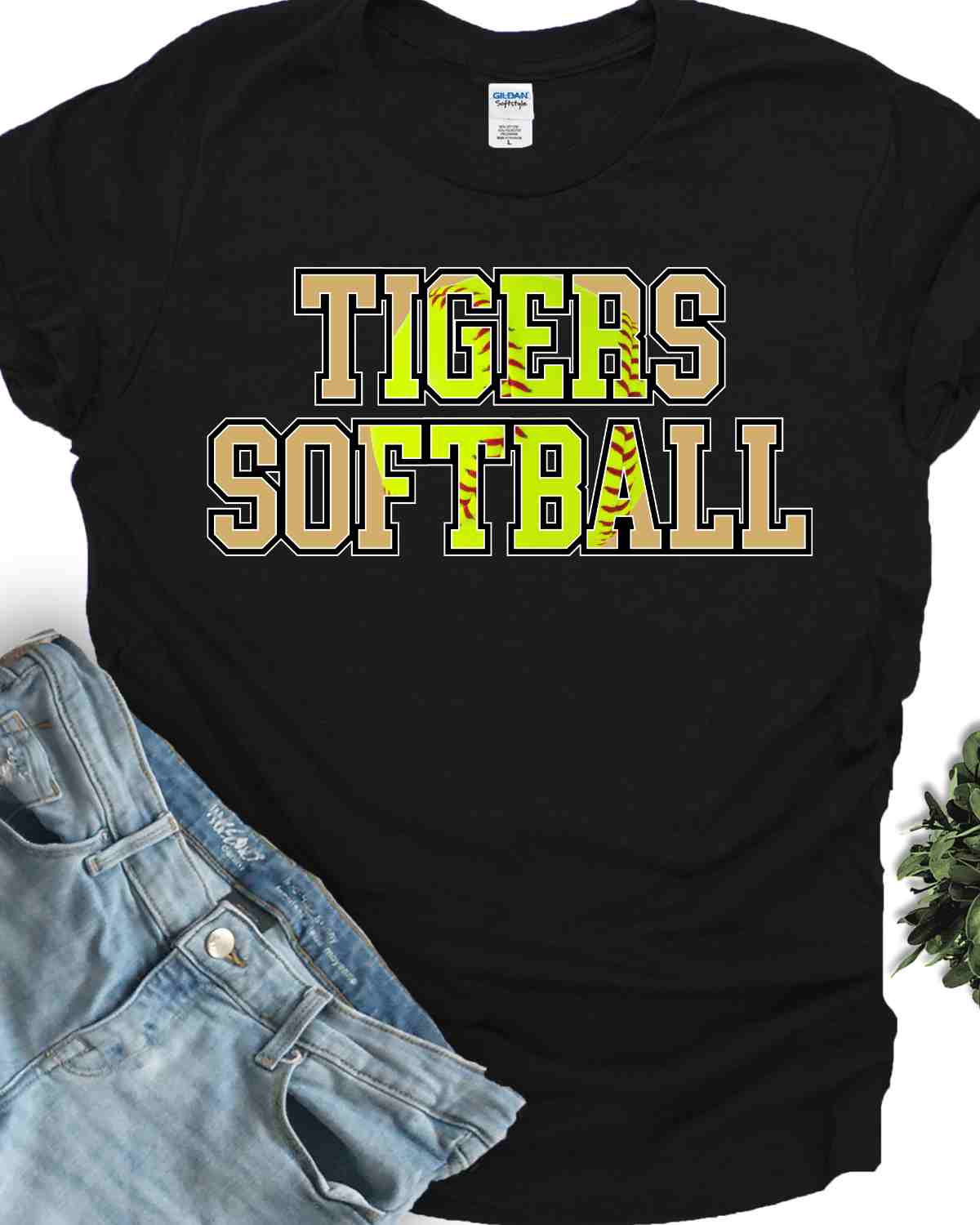Tigers Softball Words DTF Transfer