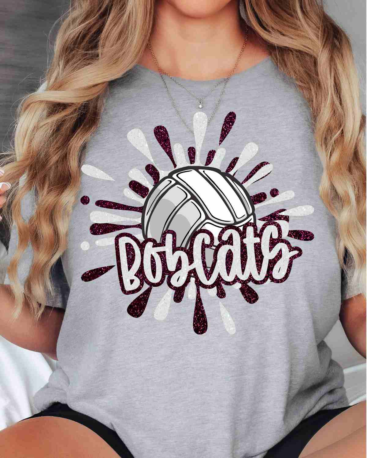 Bobcats Volleyball Splatter DTF Transfer
