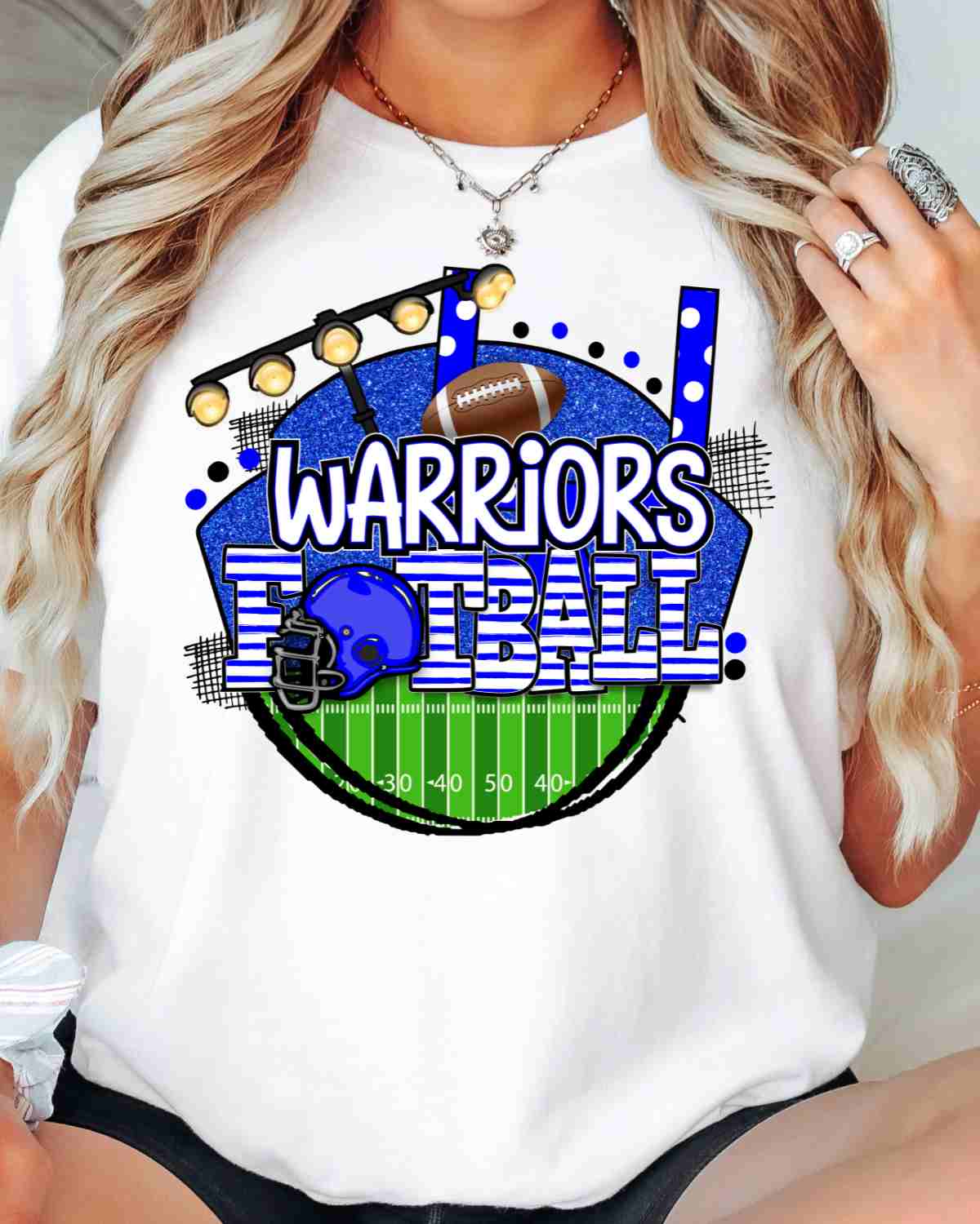 Warriors Football Stadium Circle DTF Transfer