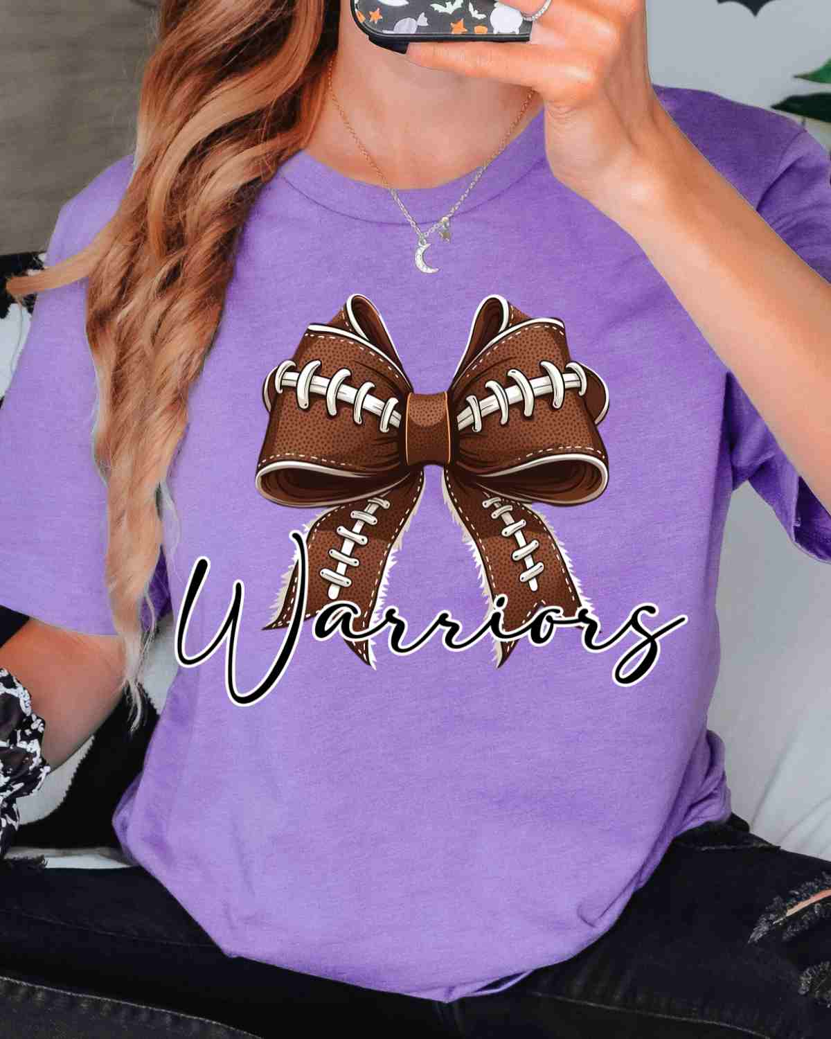Warriors Football Coquette Bow DTF Transfer
