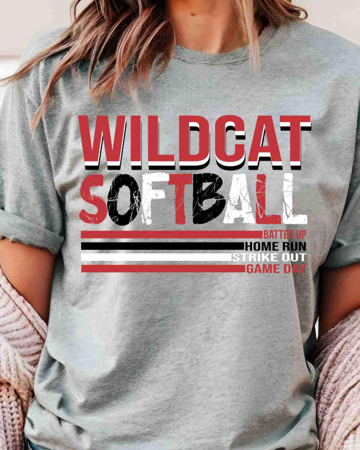 Wildcat Softball with Lines DTF Transfer