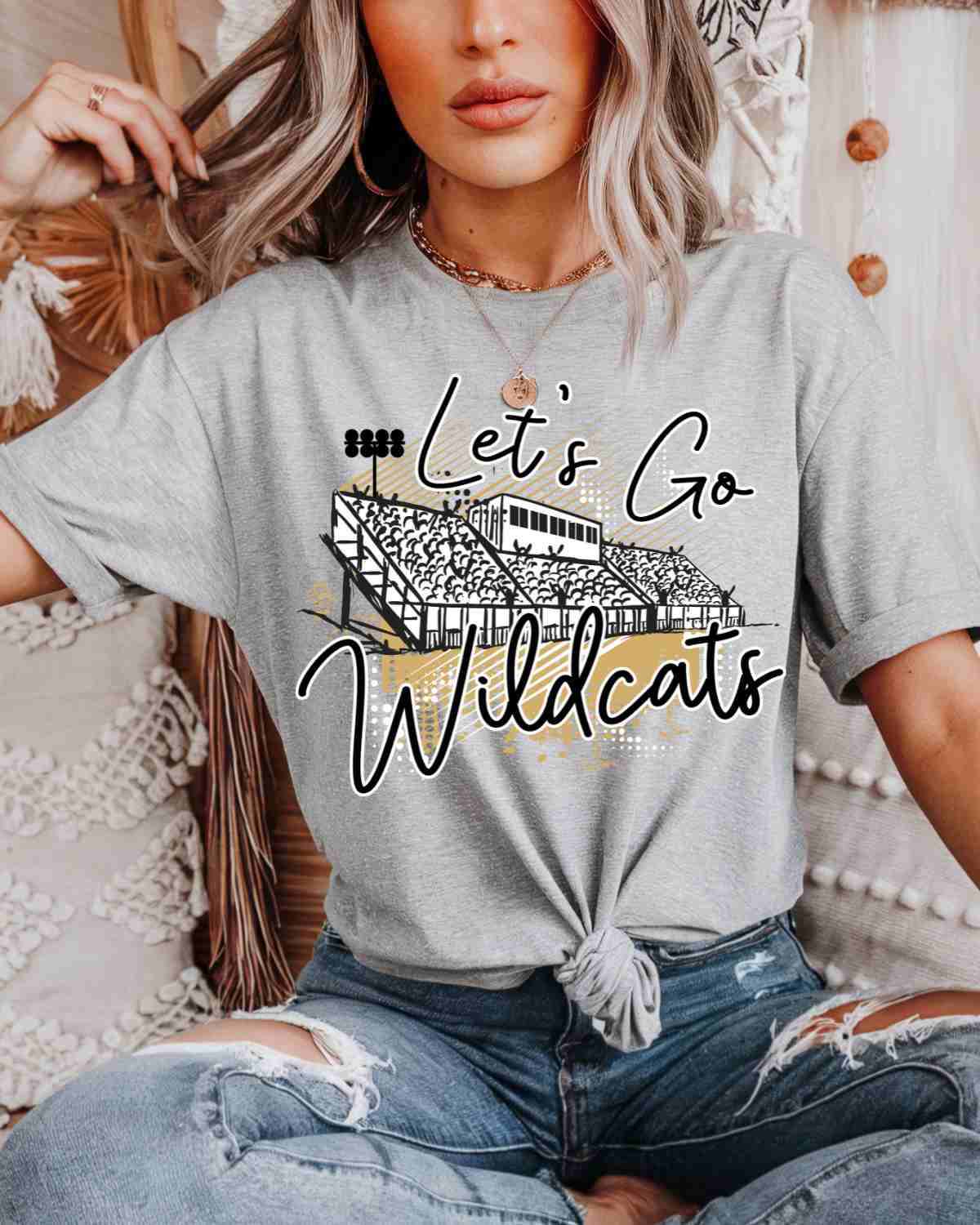 Let's Go Wildcats Stadium DTF Transfer
