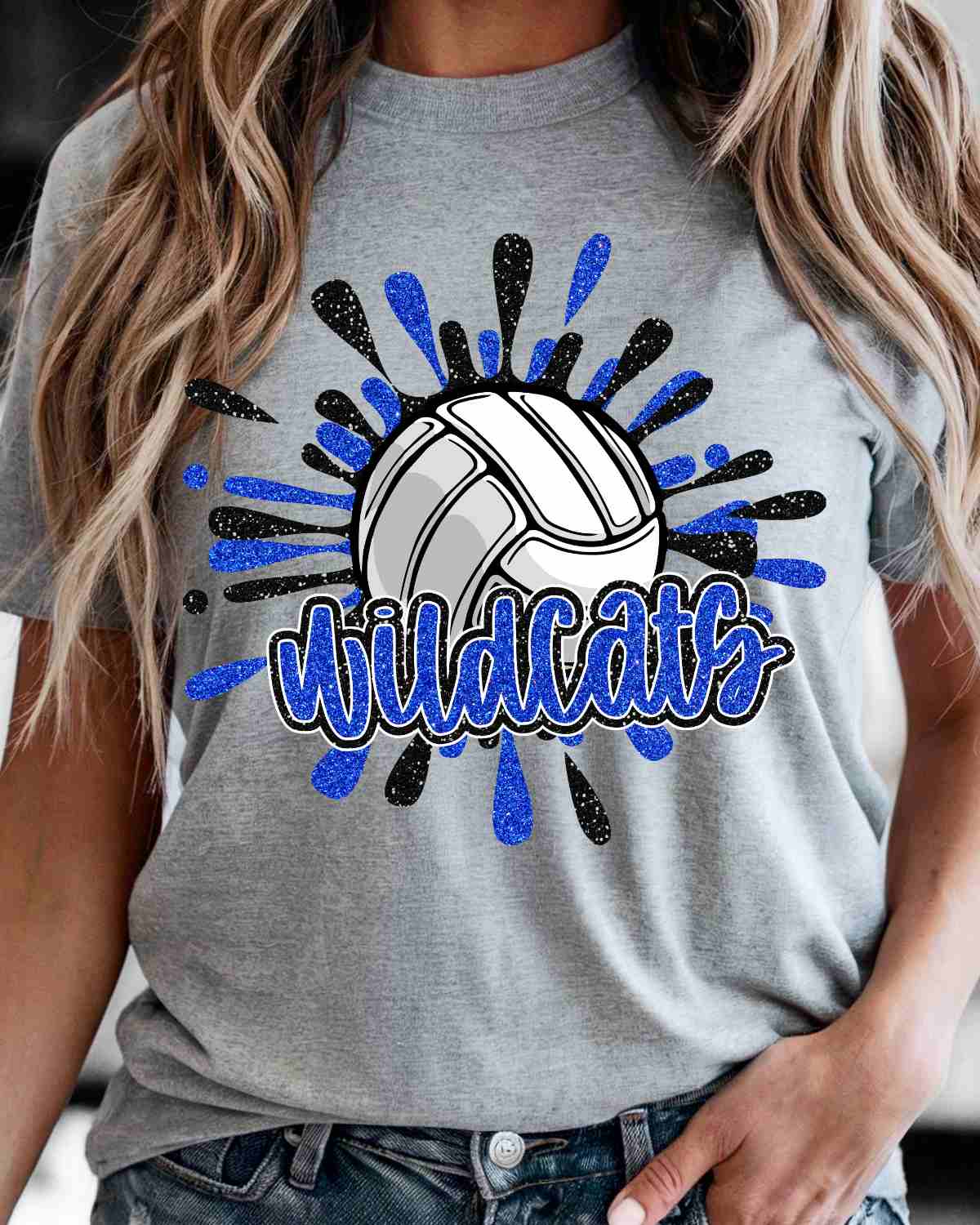 Wildcats Volleyball Splatter DTF Transfer
