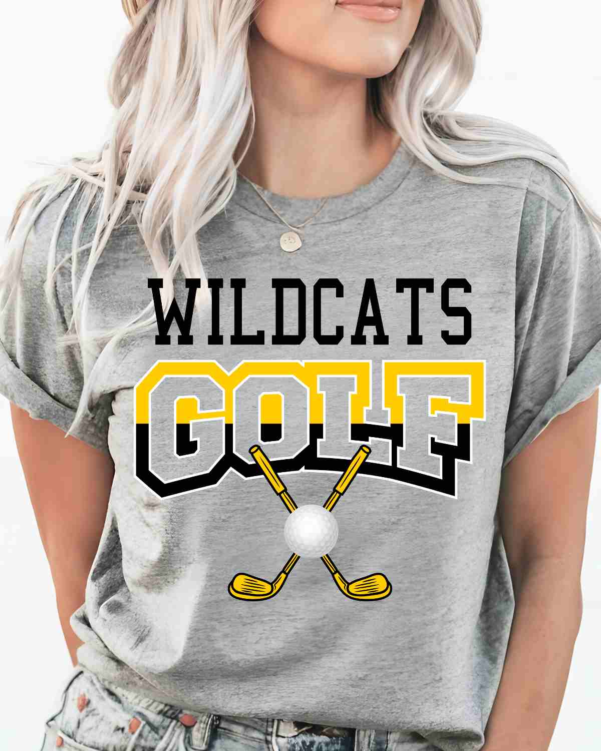 Wildcats Golf Crossed Clubs DTF Transfer