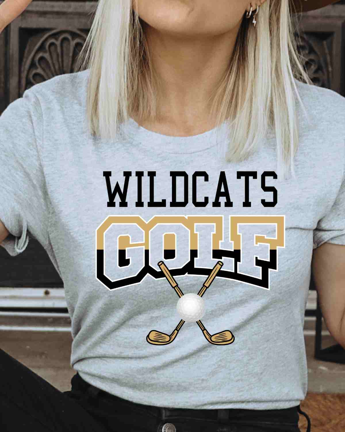 Wildcats Golf Crossed Clubs DTF Transfer