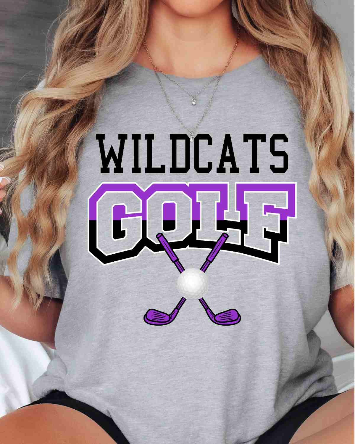 Wildcats Golf Crossed Clubs DTF Transfer