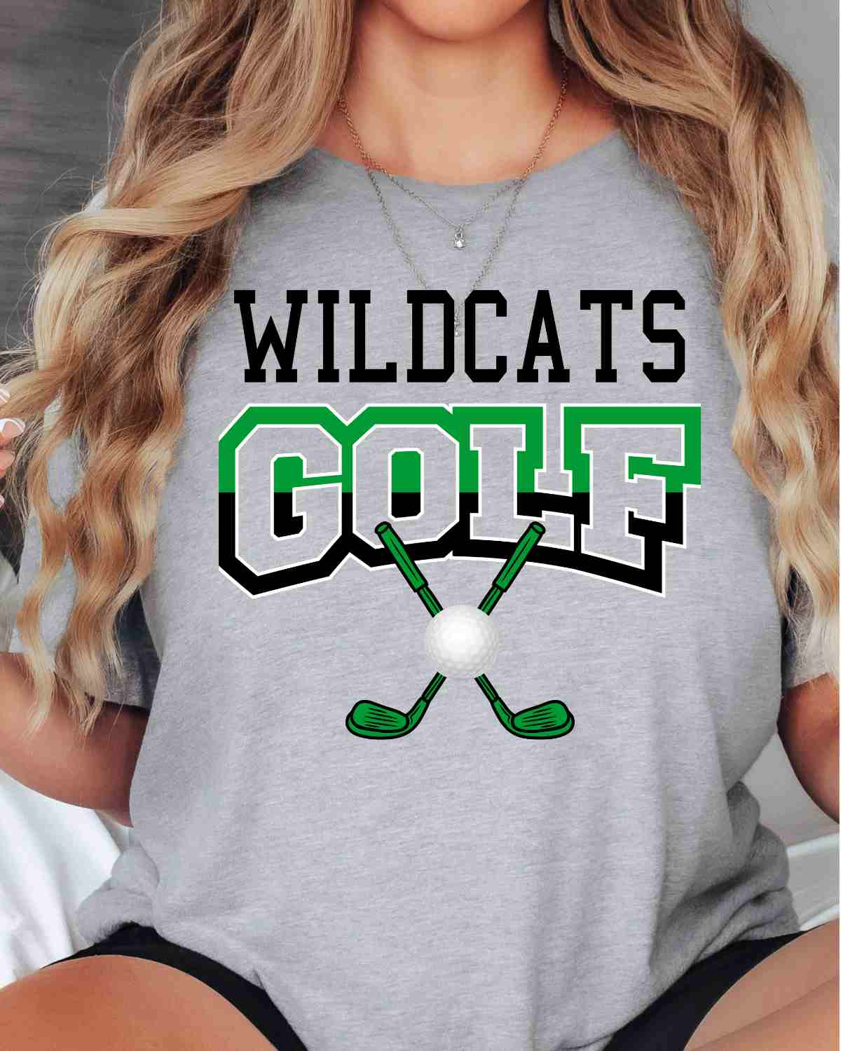 Wildcats Golf Crossed Clubs DTF Transfer