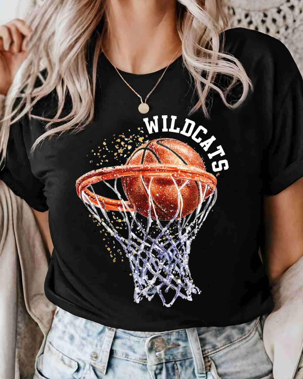 Wildcats Basketball Hoop DTF Transfer