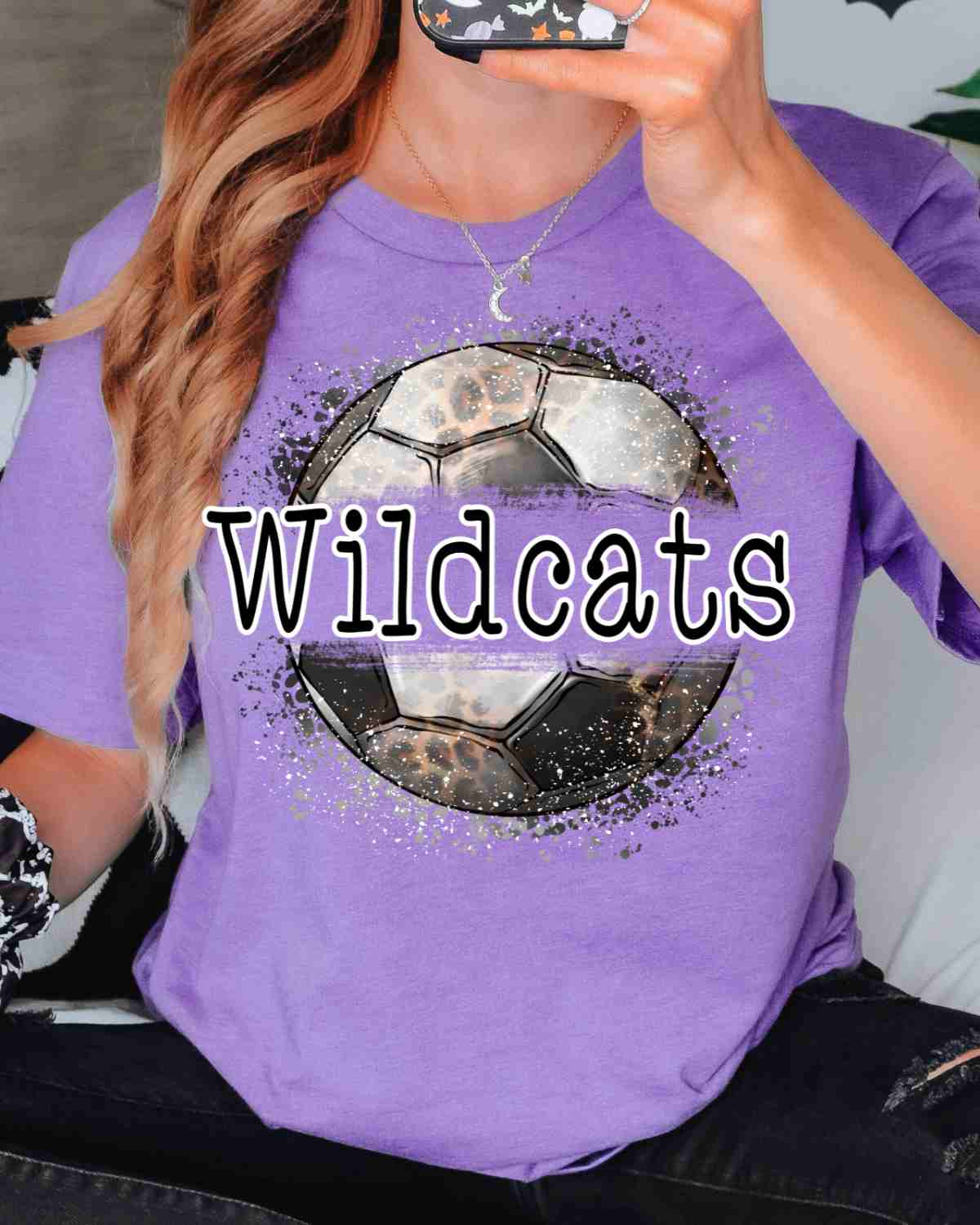 Wildcats Soccer Leopard Splatter DTF Transfer
