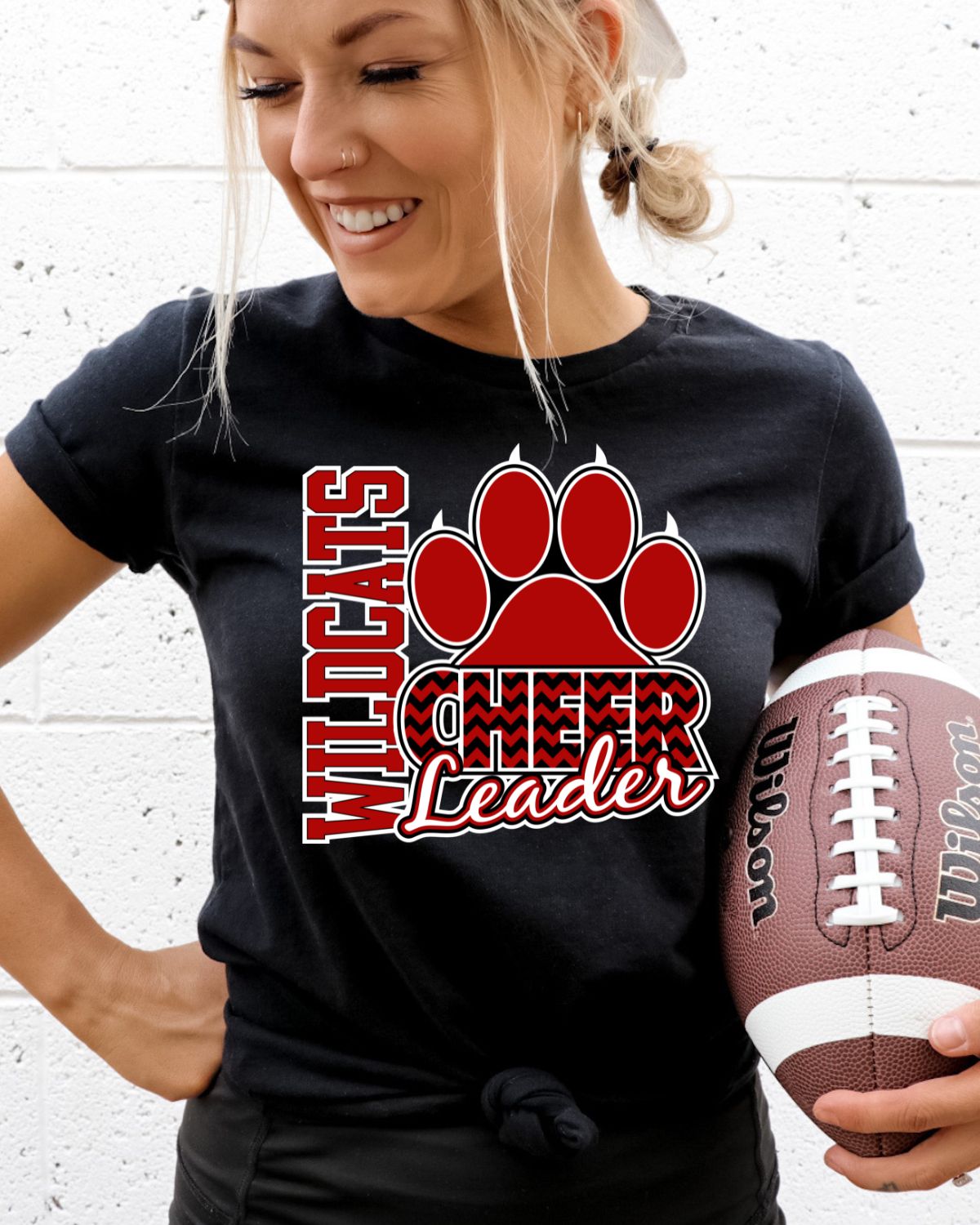 Wildcats Cheerleader Paw Chevron DTF Transfer