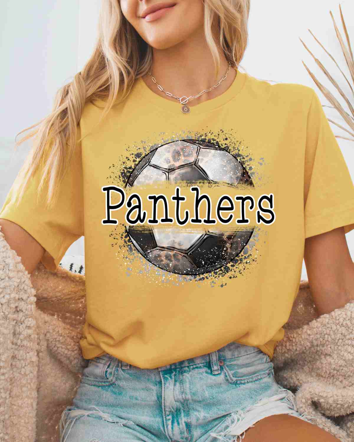 Panther Soccer Leopard Splatter DTF Transfer