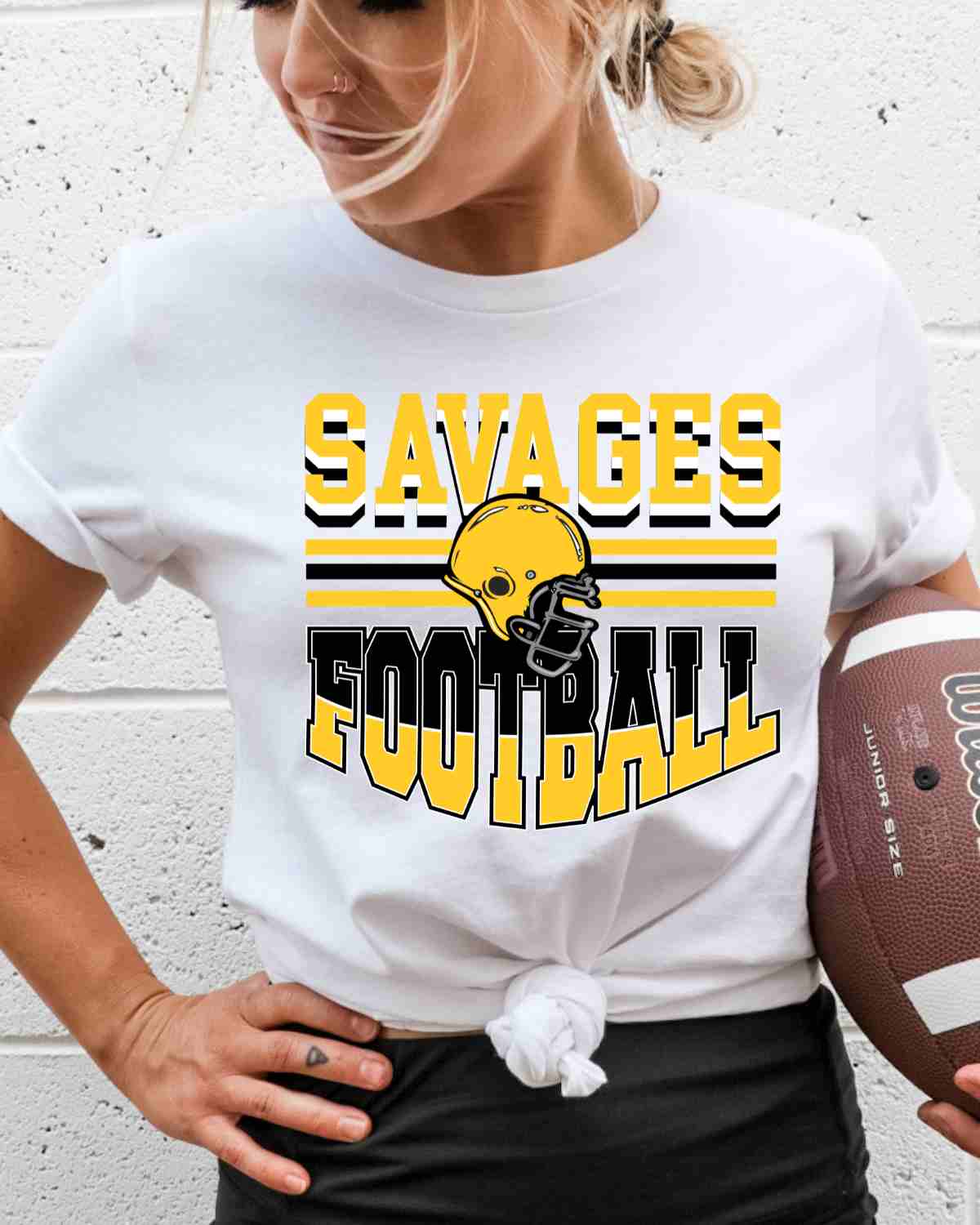 Savages Football Helmet Middle DTF Transfer