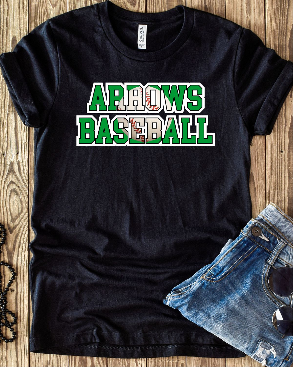 Arrows Baseball Words DTF Transfer