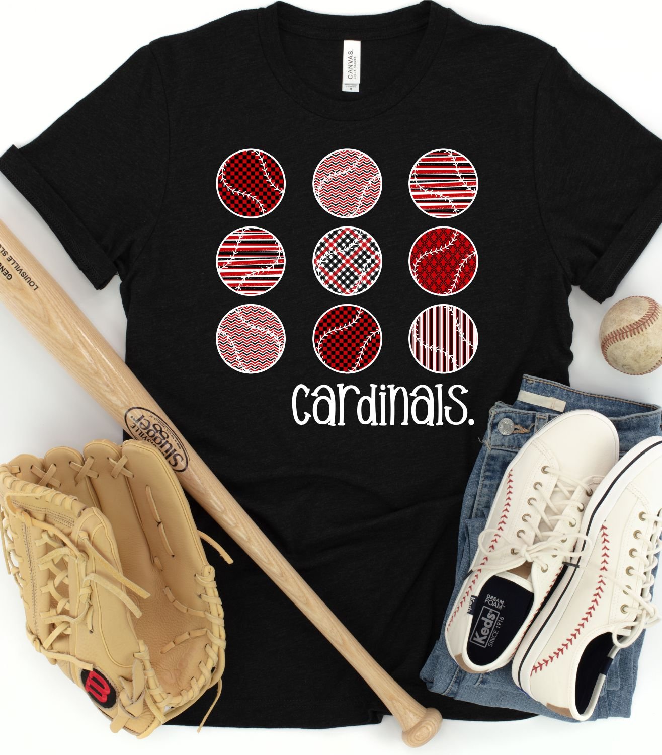 Cardinals Baseballs Transfer - Rustic Grace Heat Transfer Company