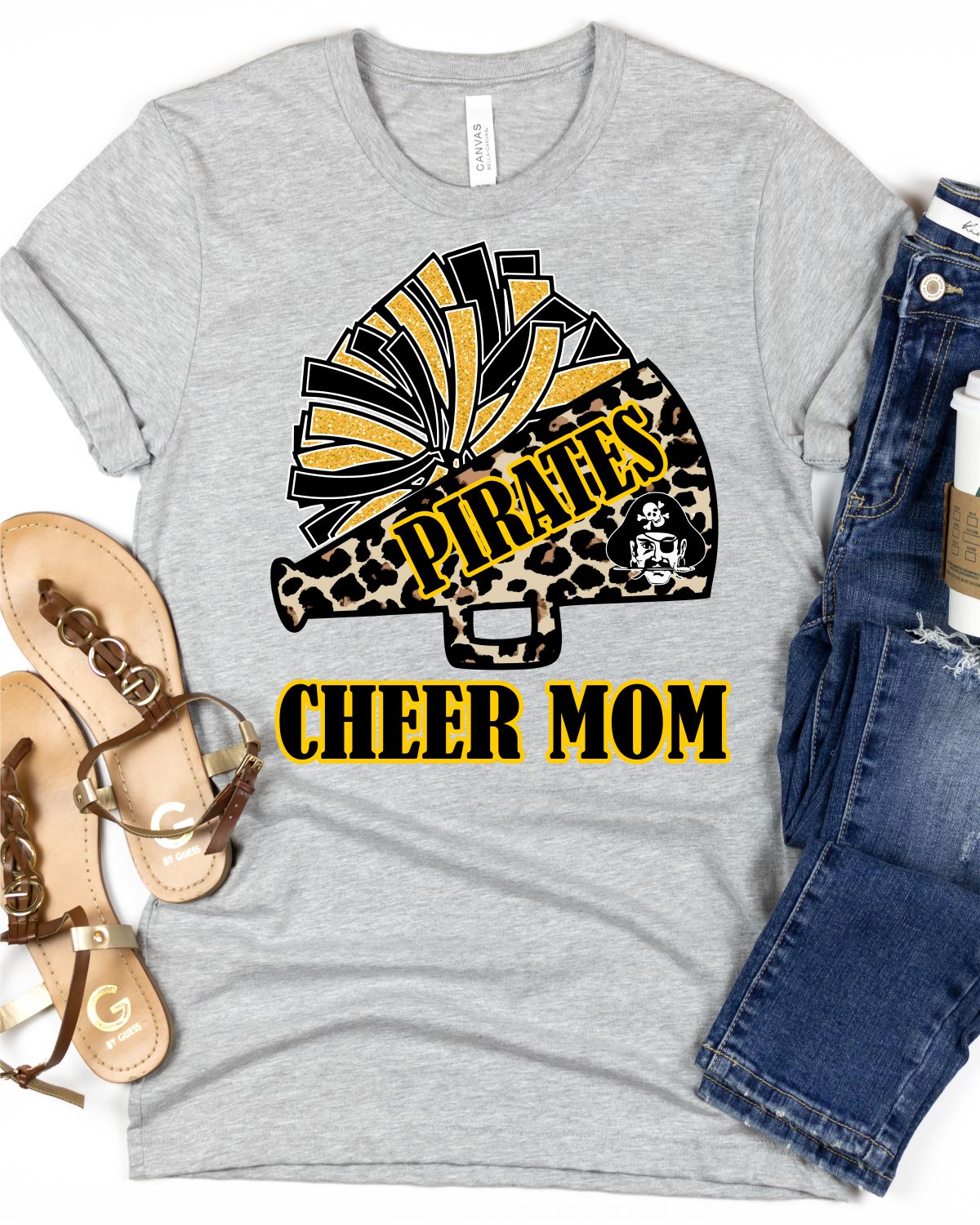 Pirates Cheer Mom Megaphone DTF Transfer