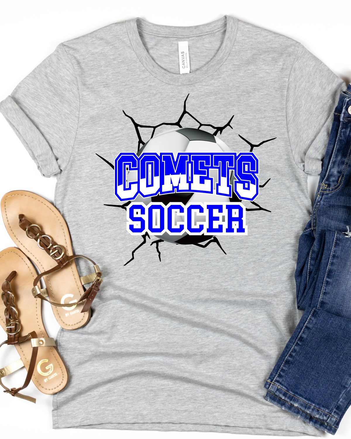 Comets Soccer Break Through Transfer - Rustic Grace Heat Transfer Company
