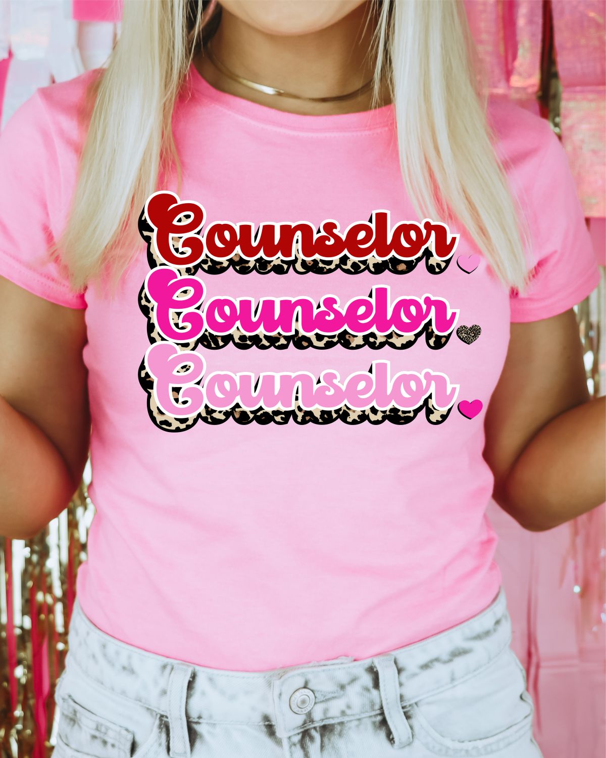 Counselor Valentines Repeating Transfer - Rustic Grace Heat Transfer Company