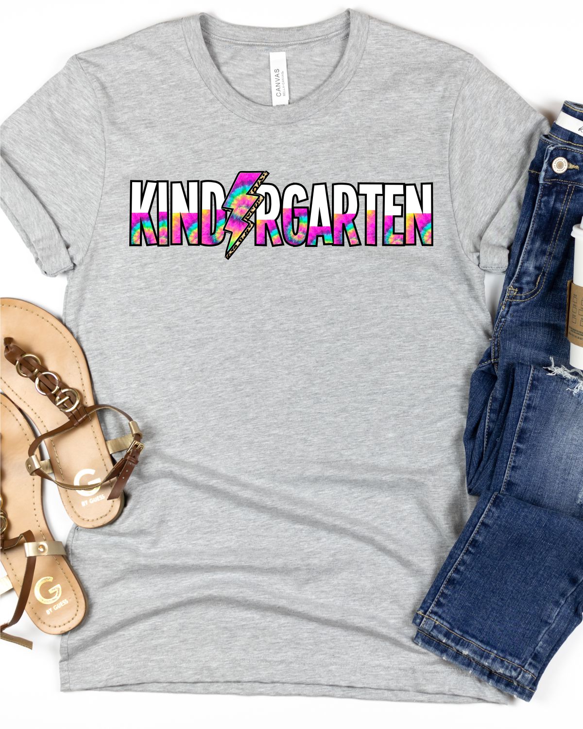 Custom Grade Lightning Bolt Tie Dye Transfer - Rustic Grace Heat Transfer Company