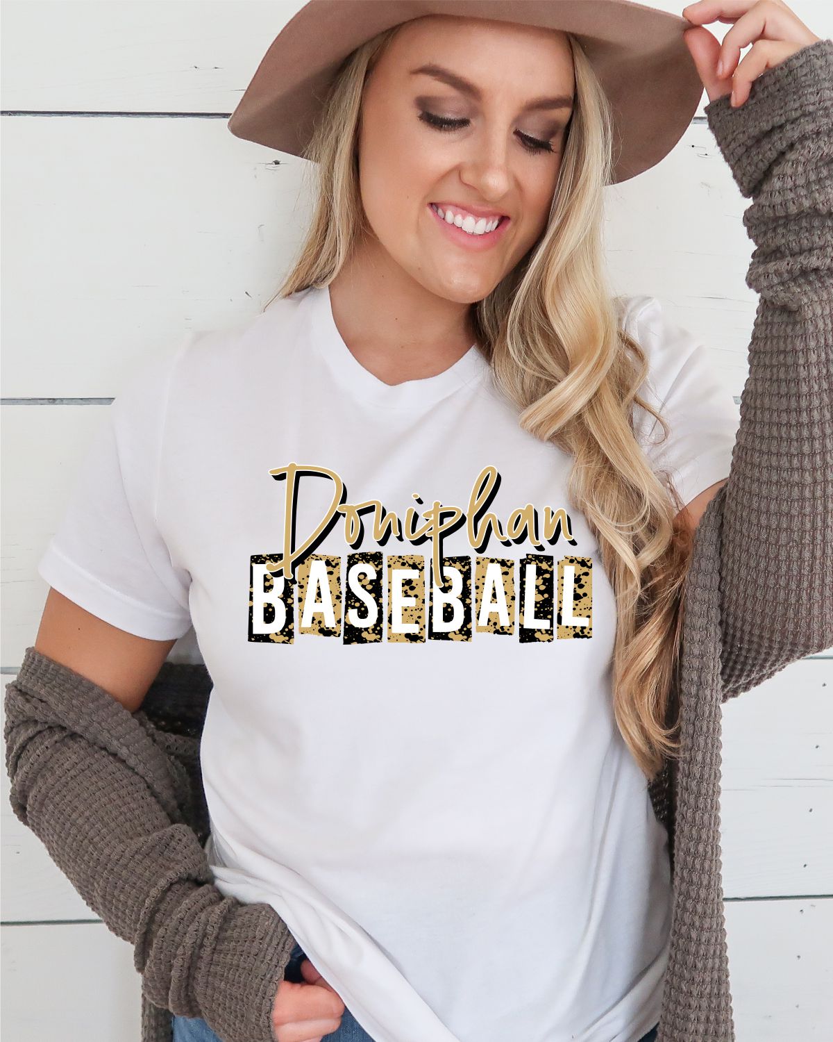 Doniphan Baseball Grunge Lettering DTF Transfer