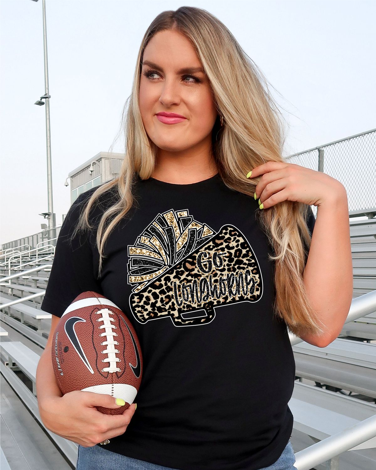 Go Longhorns Cheer Megaphone Transfer - Rustic Grace Heat Transfer Company