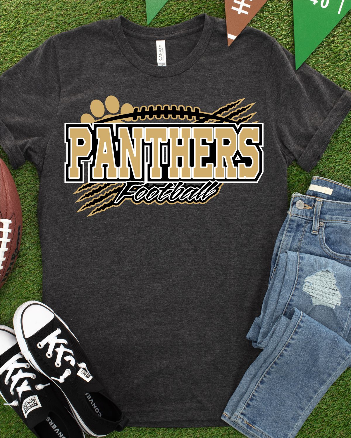 Panthers Football Claw Mark DTF Transfer