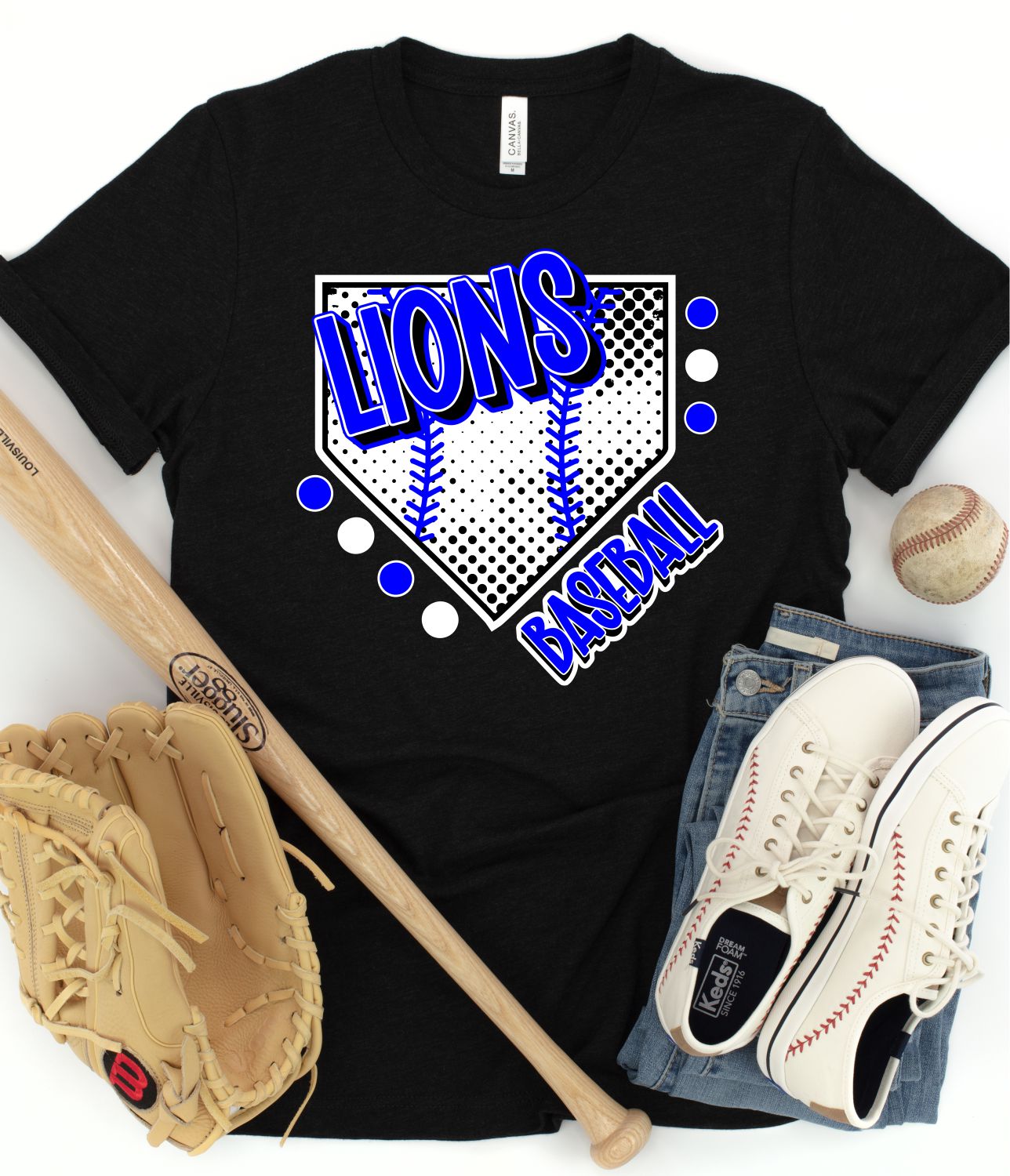 Lions Baseball Home Plate DTF Transfer