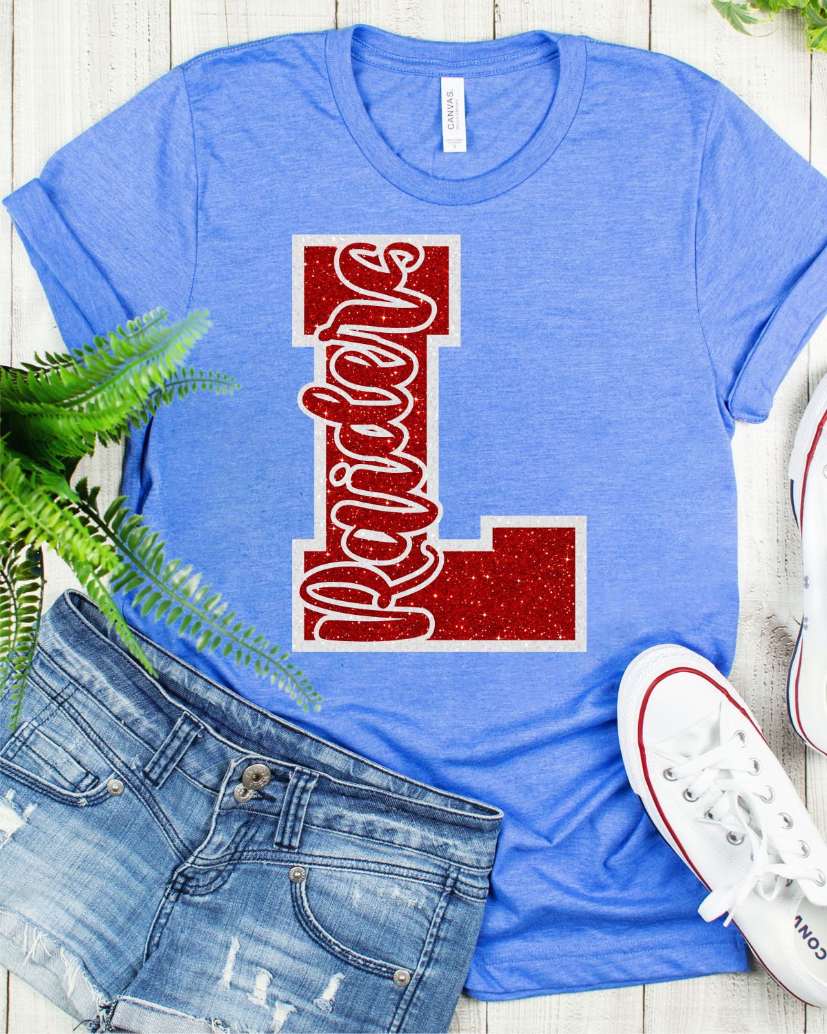 Lumberton Raiders Glitter Letter DTF Transfer