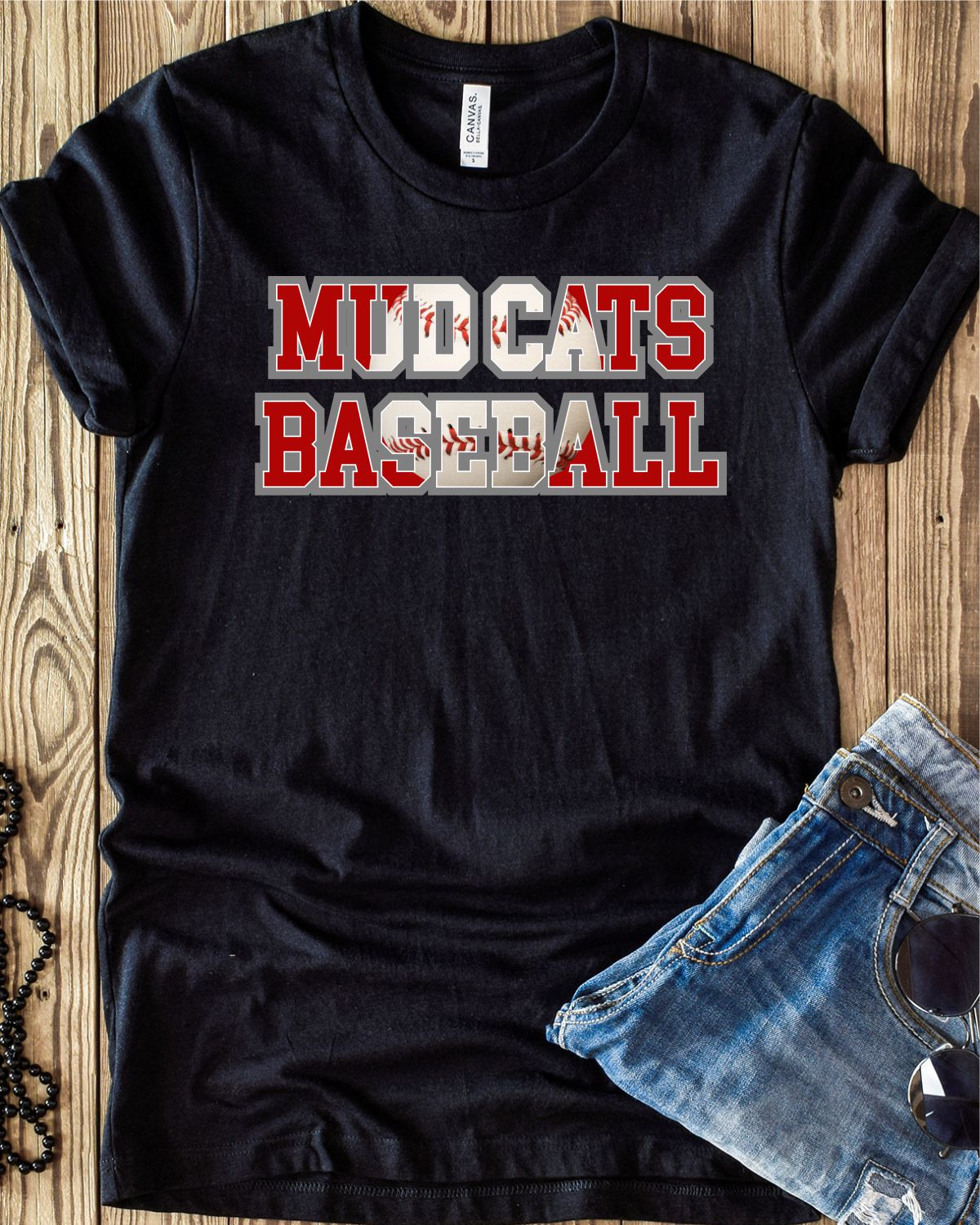 Mud Cats Baseball Words DTF Transfer