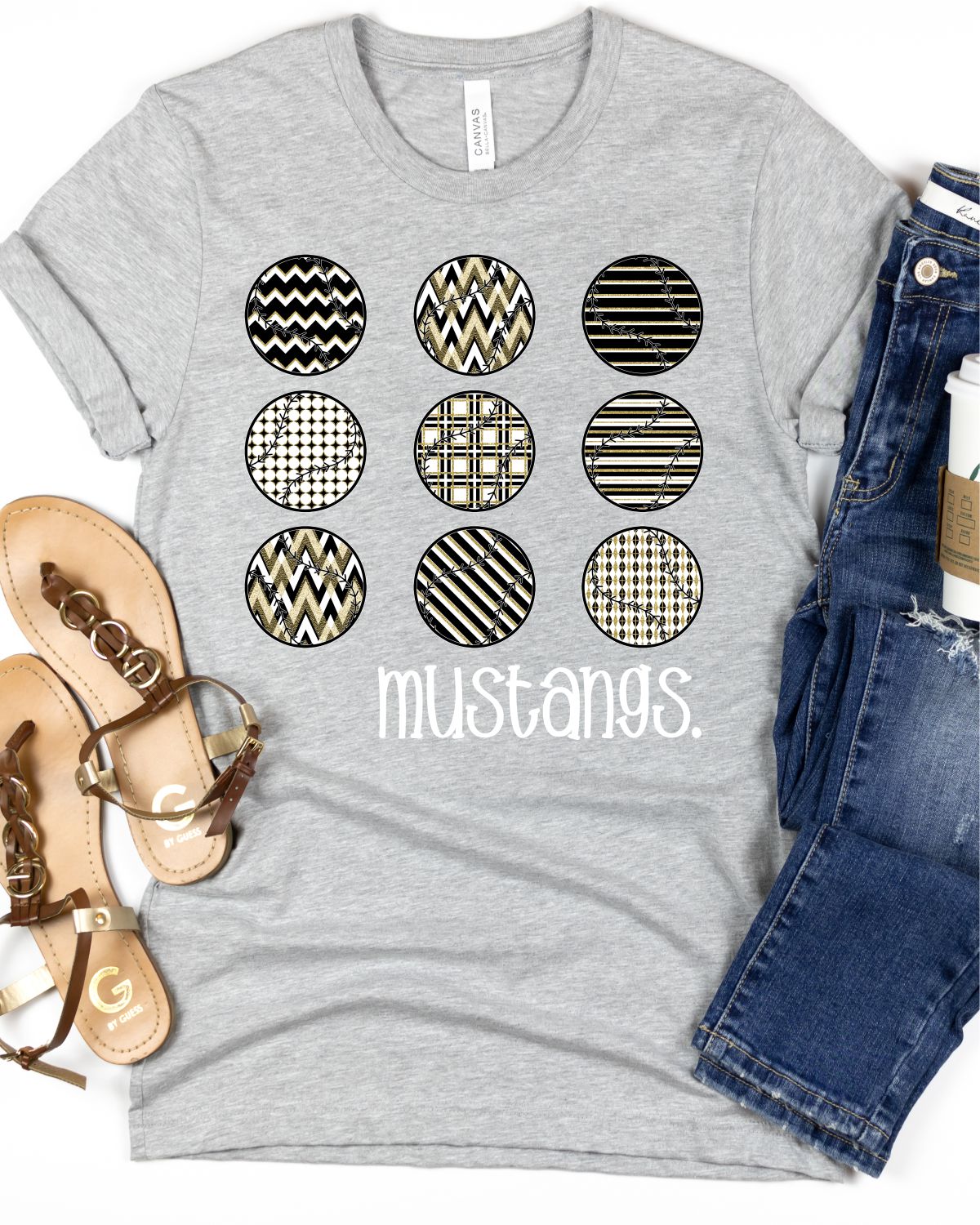 Mustangs Baseball Patterns DTF Transfer