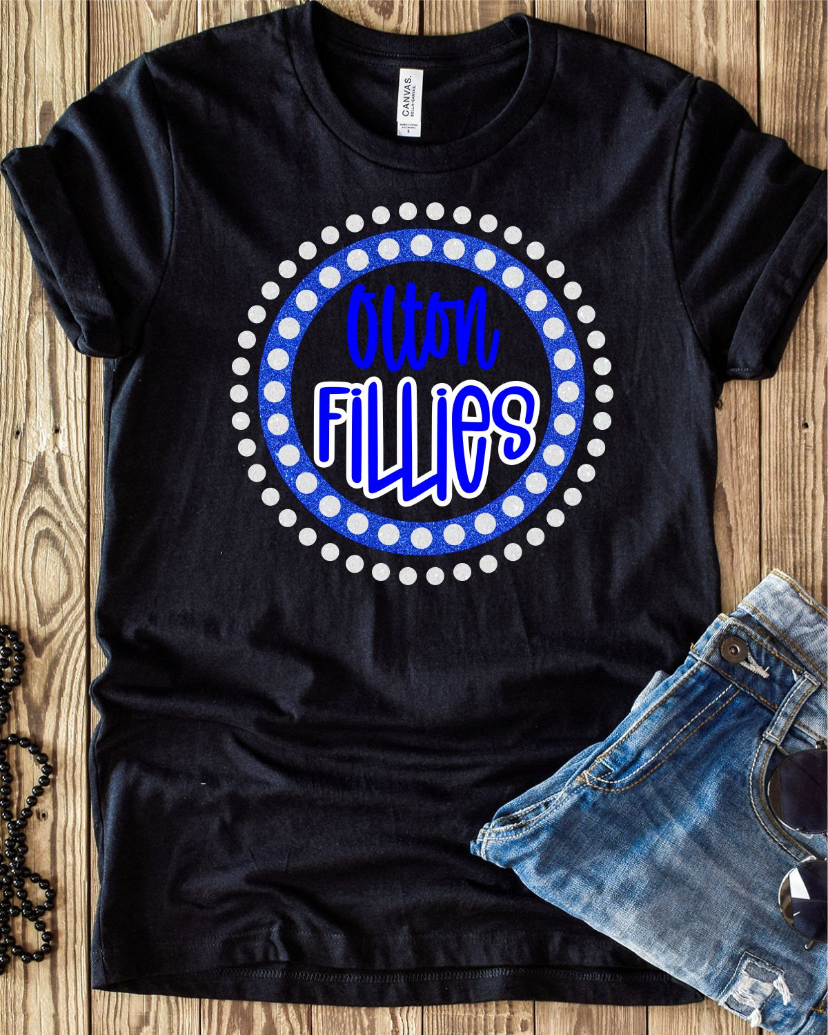 Olton Fillies School Spirit Circle Dot Transfer