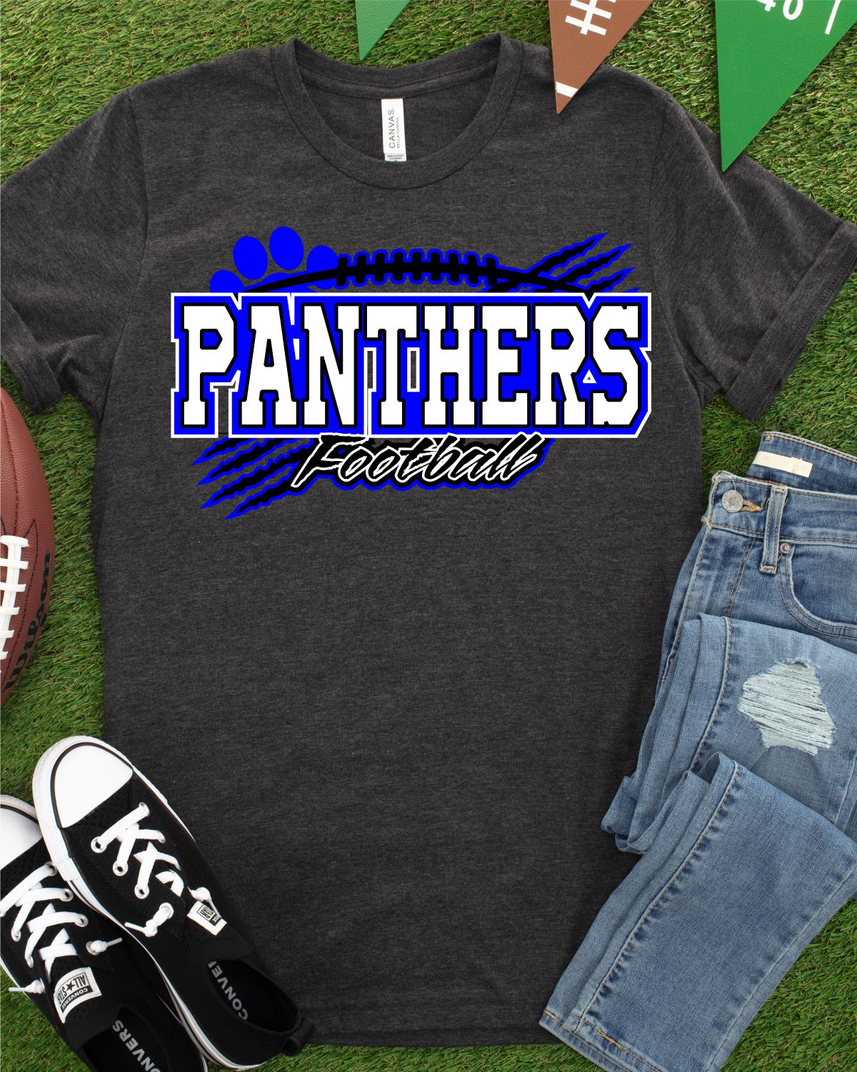 Panthers Football Claw Mark DTF Transfer