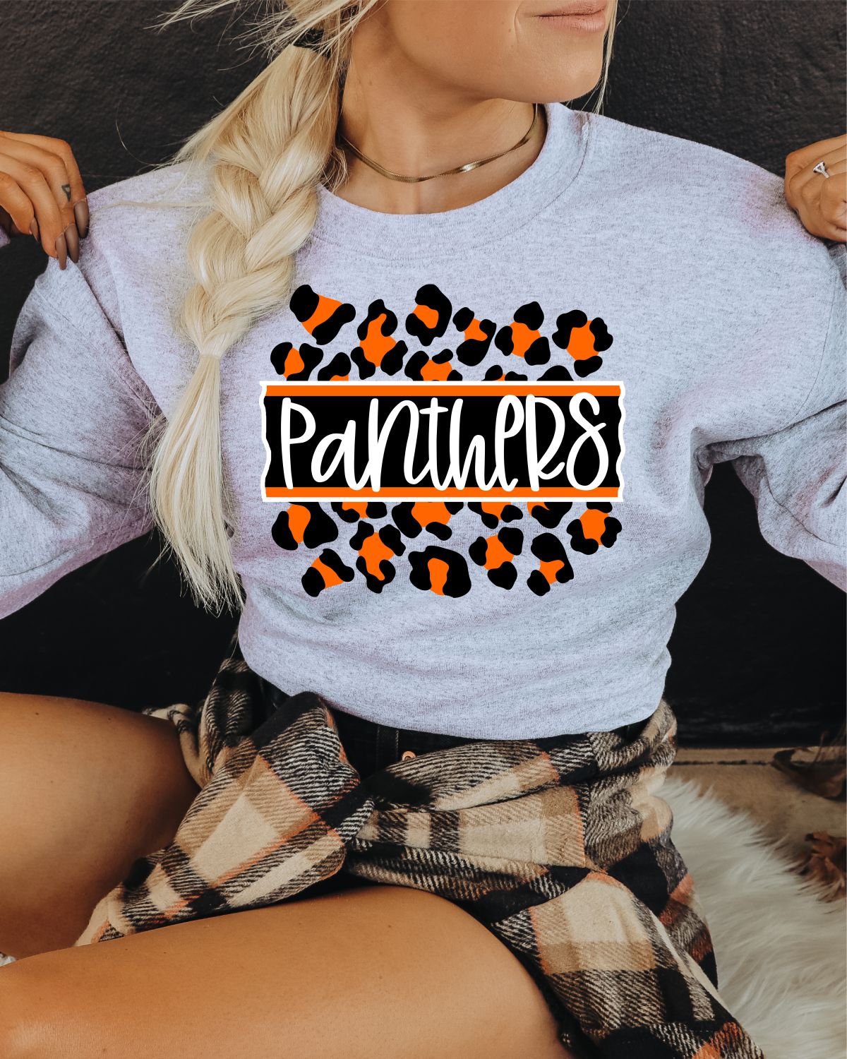 Panthers Leopard Stripe DTF Transfer