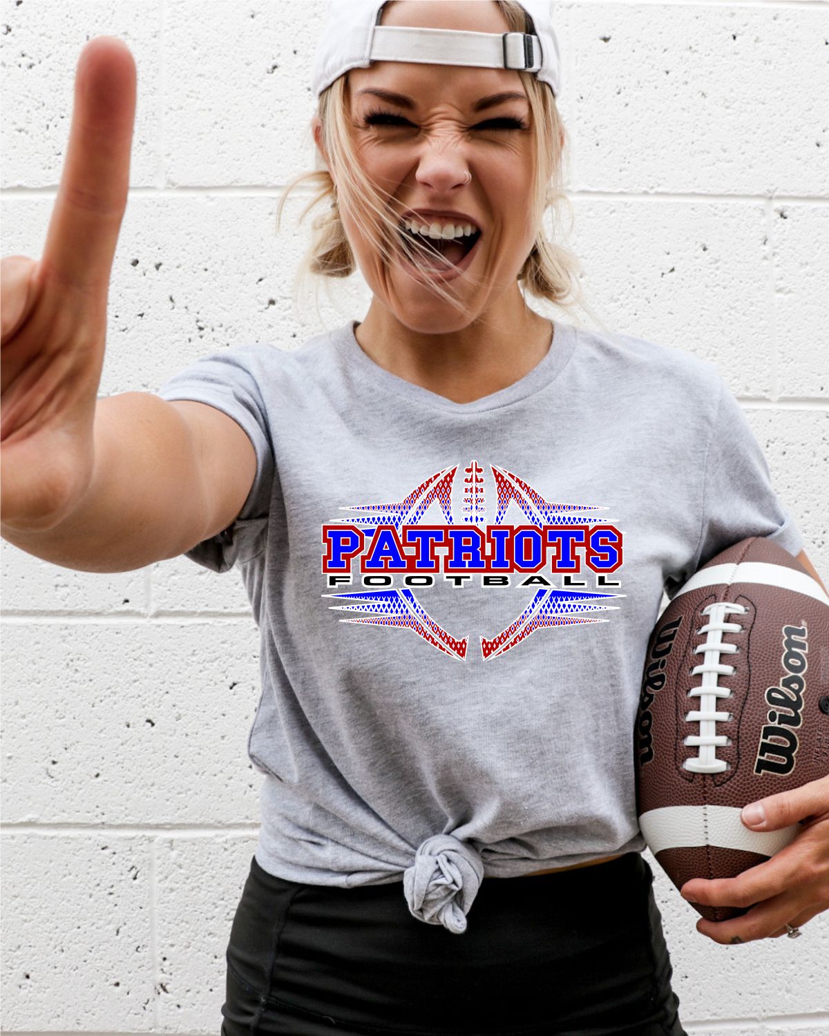 Patriots Football Halftone DTF Transfer