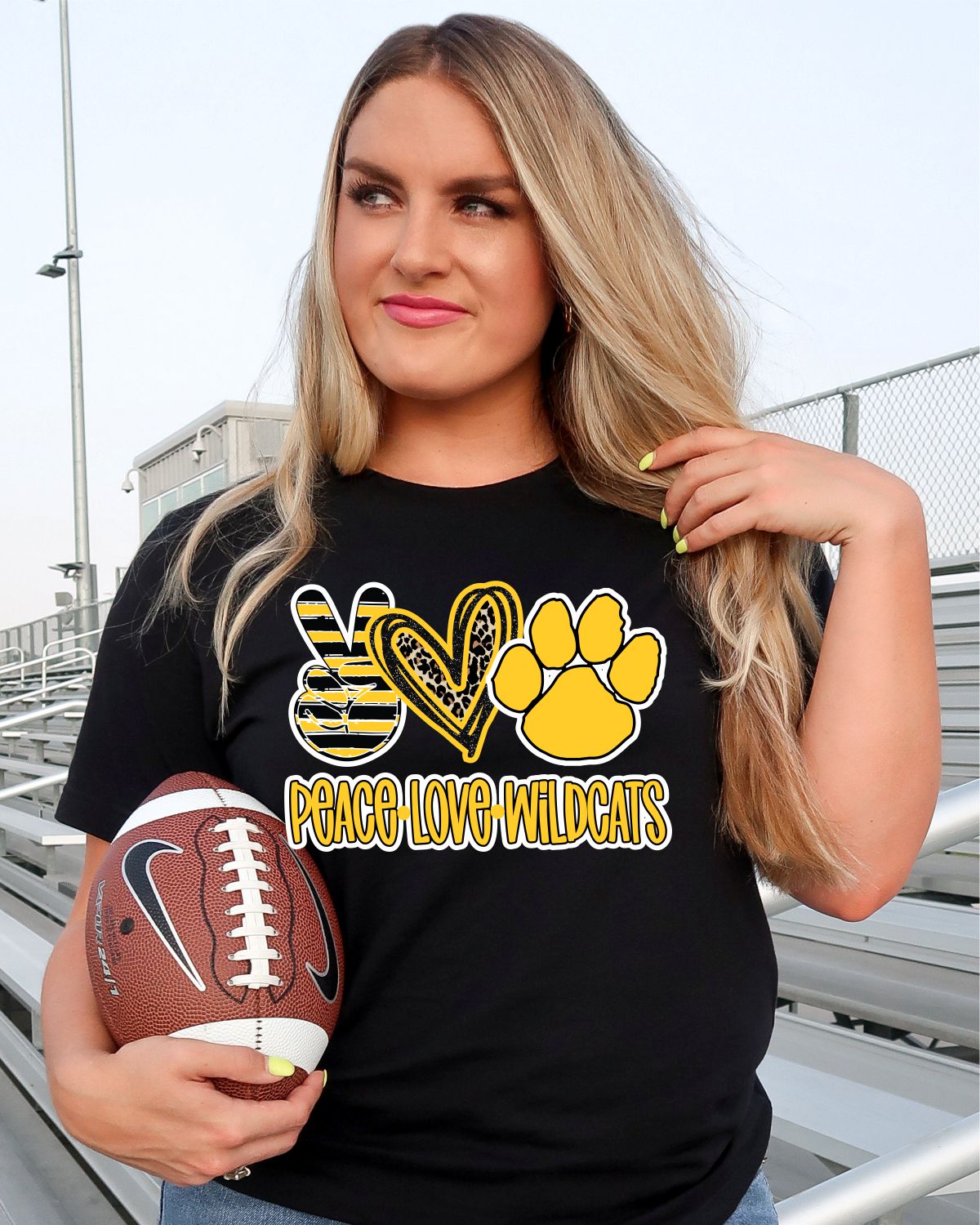 Peace Love Wildcats Paw DTF Transfer