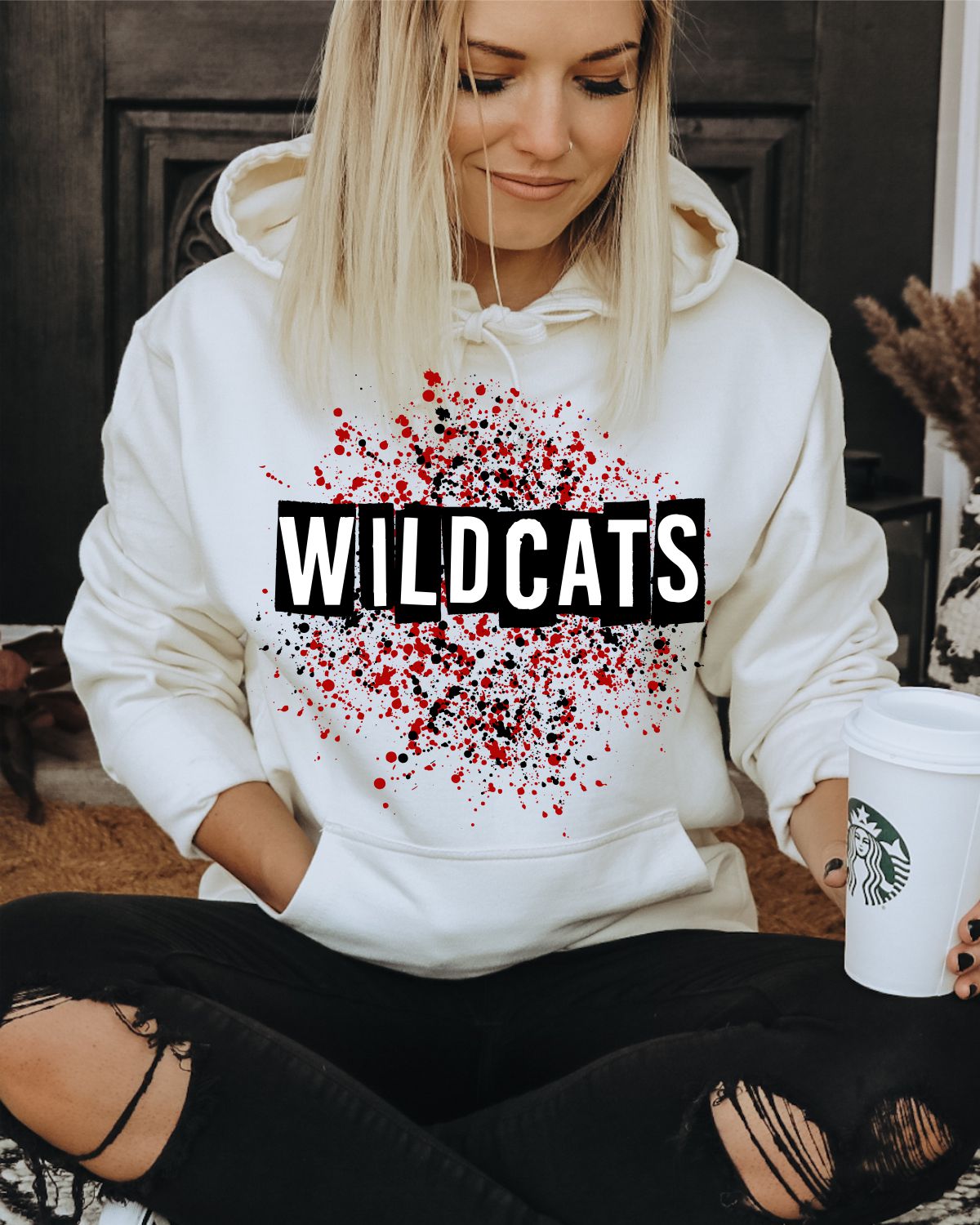 Wildcats Splatter Dots DTF Transfer