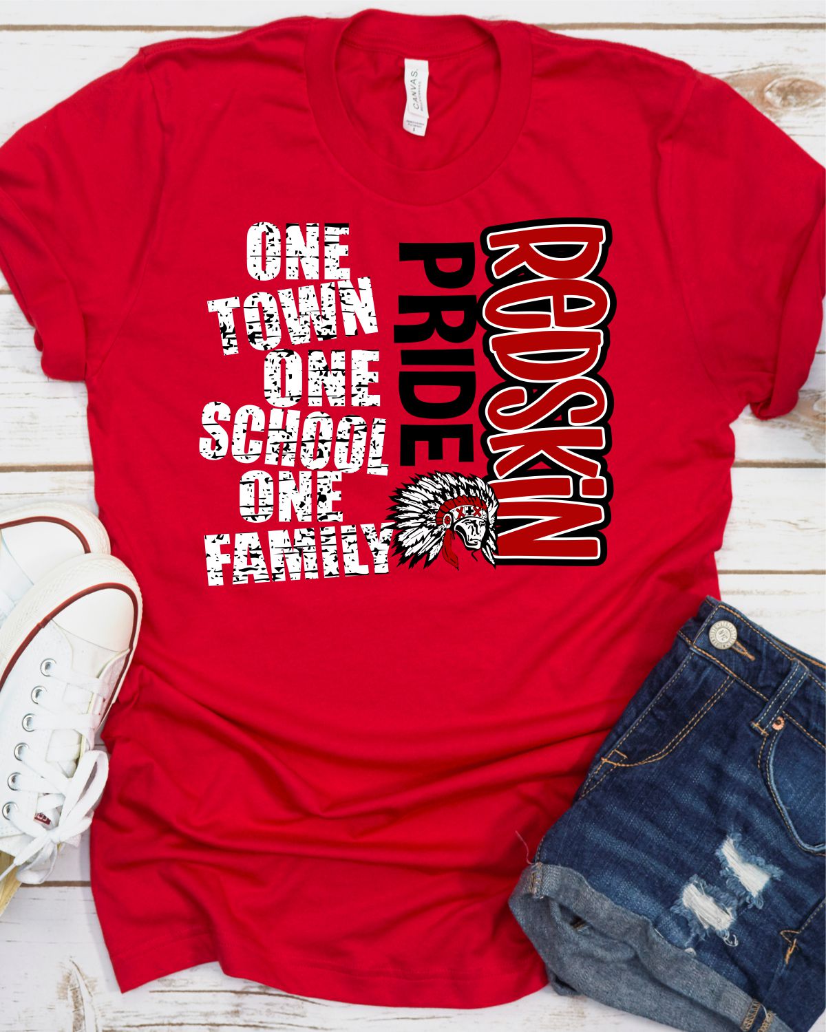 One Town One School Redskin Pride DTF Transfer
