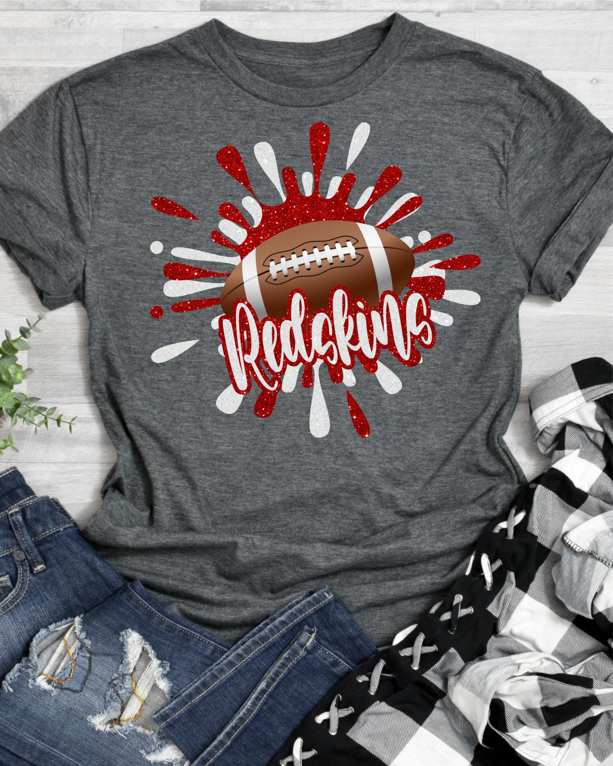 Redskins Football Splatter DTF Transfer