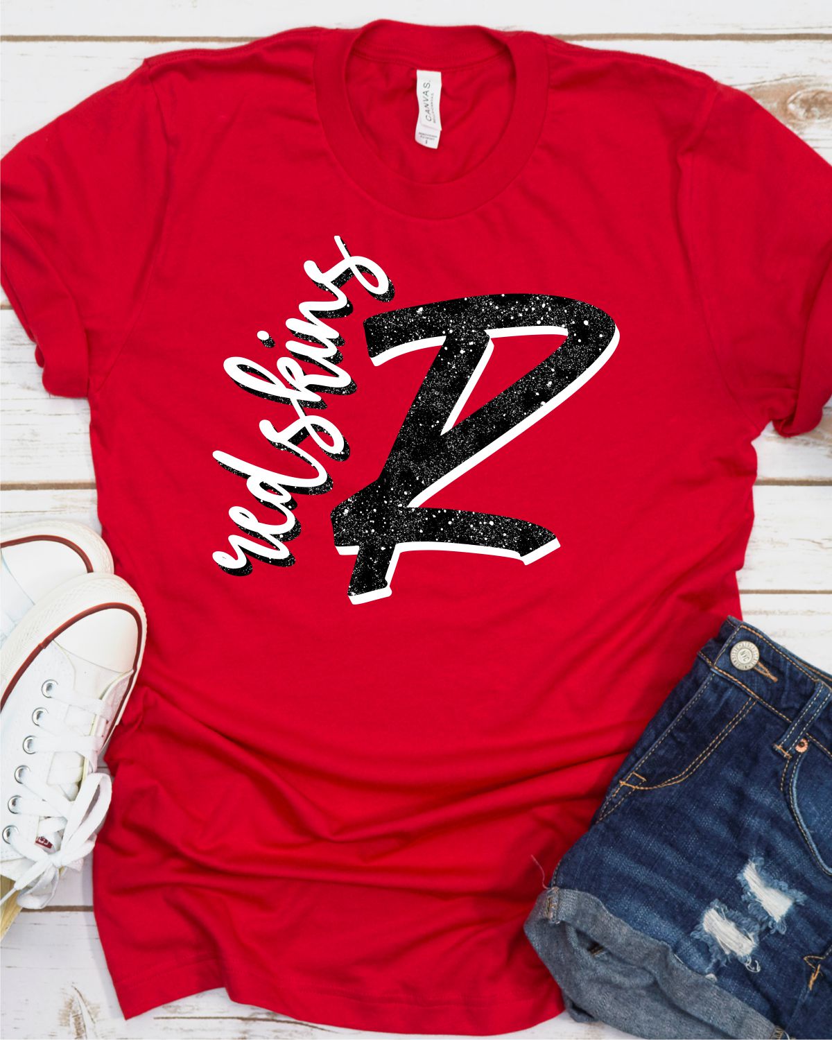 Redskins Black / White Letter DTF Transfer