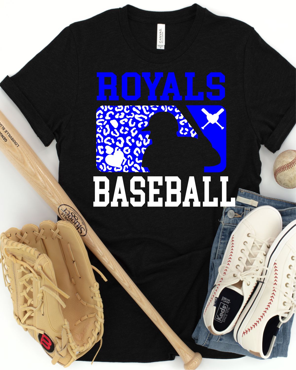 Royals Leopard Baseball Man Transfer