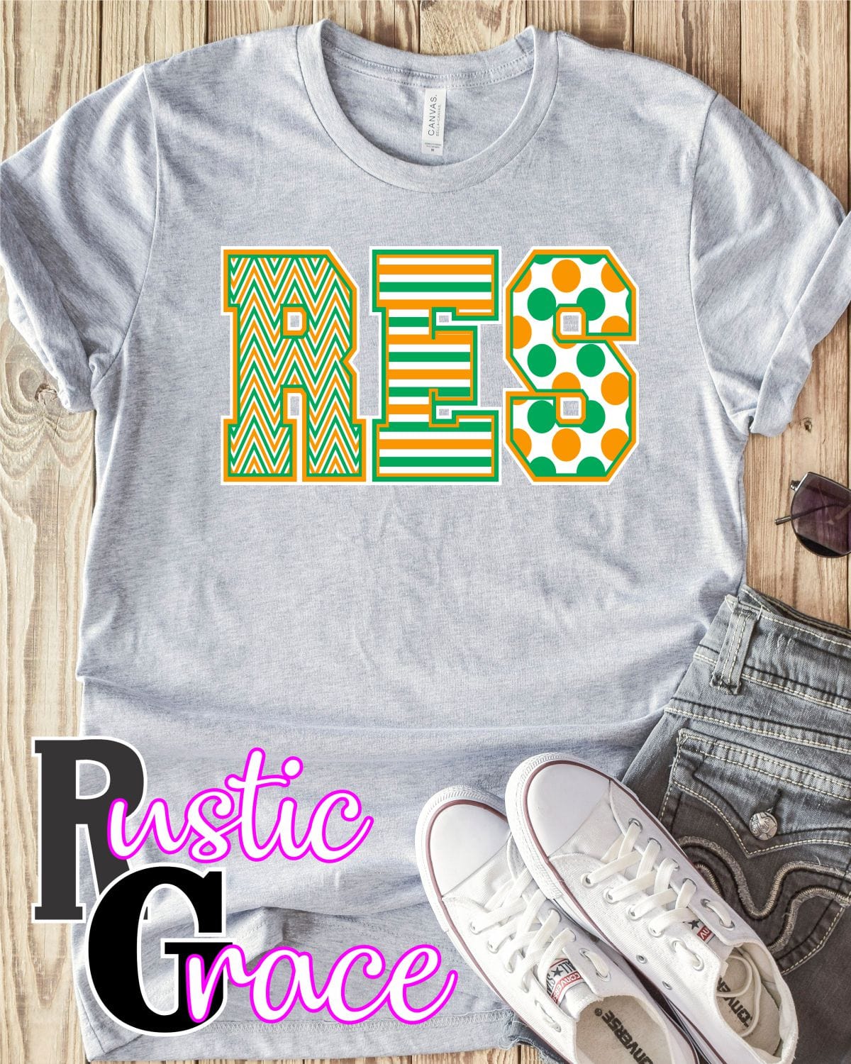 Rustic Grace Boutique Transfers RES Mascot Word Transfer heat transfers vinyl transfers iron on transfers screenprint transfer sublimation transfer dtf transfers digital laser transfers white toner transfers heat press transfers