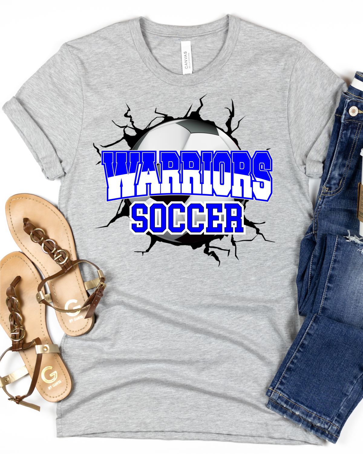 Rustic Grace Boutique Transfers Warriors Soccer Break Through Transfer heat transfers vinyl transfers iron on transfers screenprint transfer sublimation transfer dtf transfers digital laser transfers white toner transfers heat press transfers