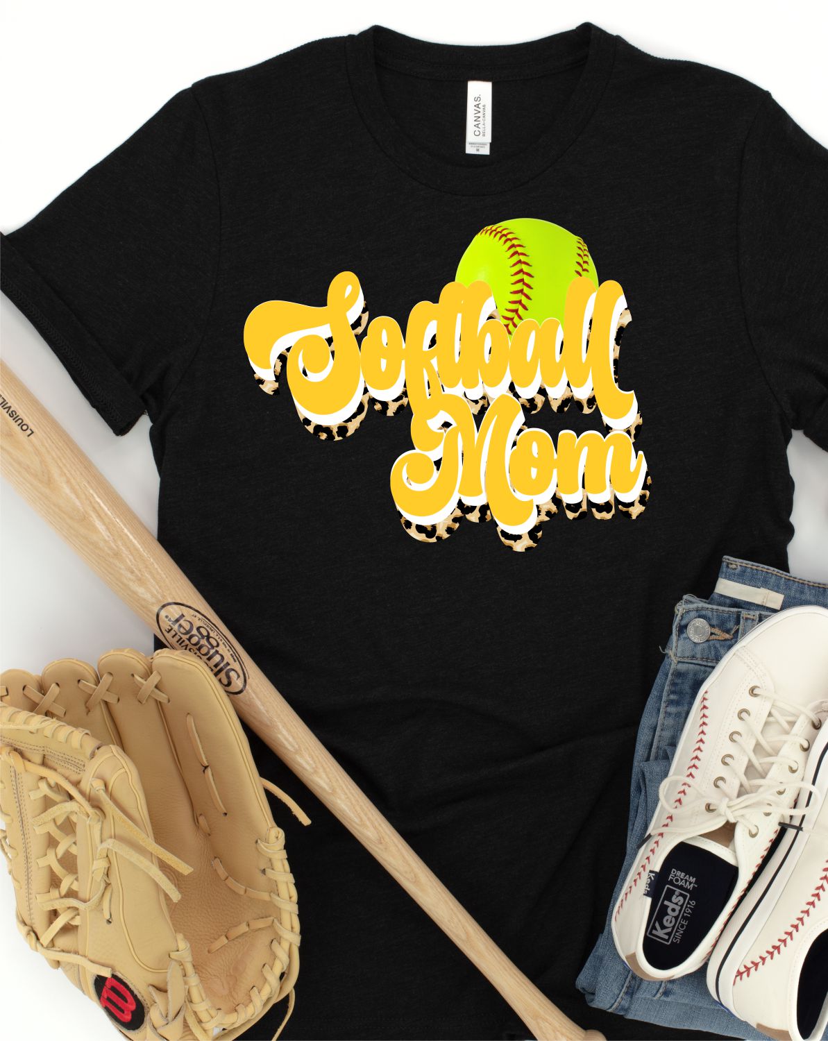 Softball Mom Retro Word DTF Transfer