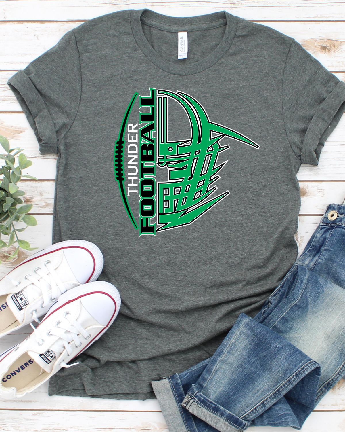 Thunder Football Helmet DTF Transfer