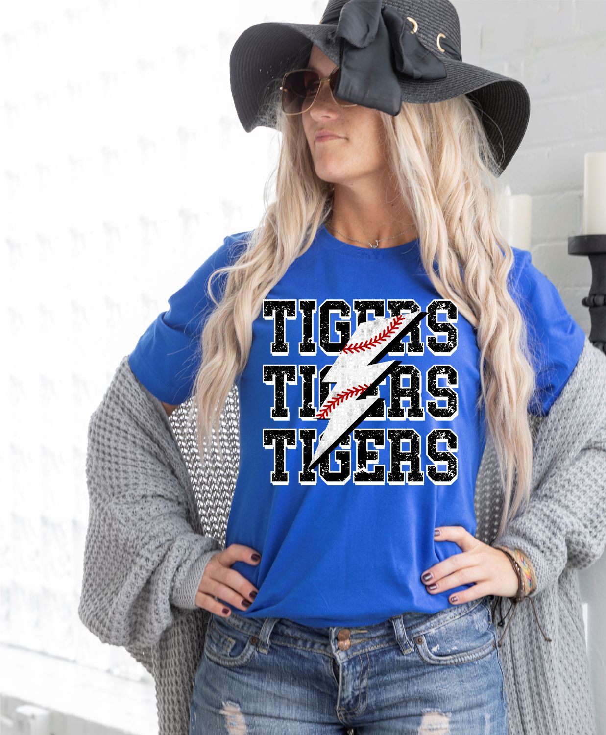 Tigers Repeat Baseball Bolt DTF Transfer