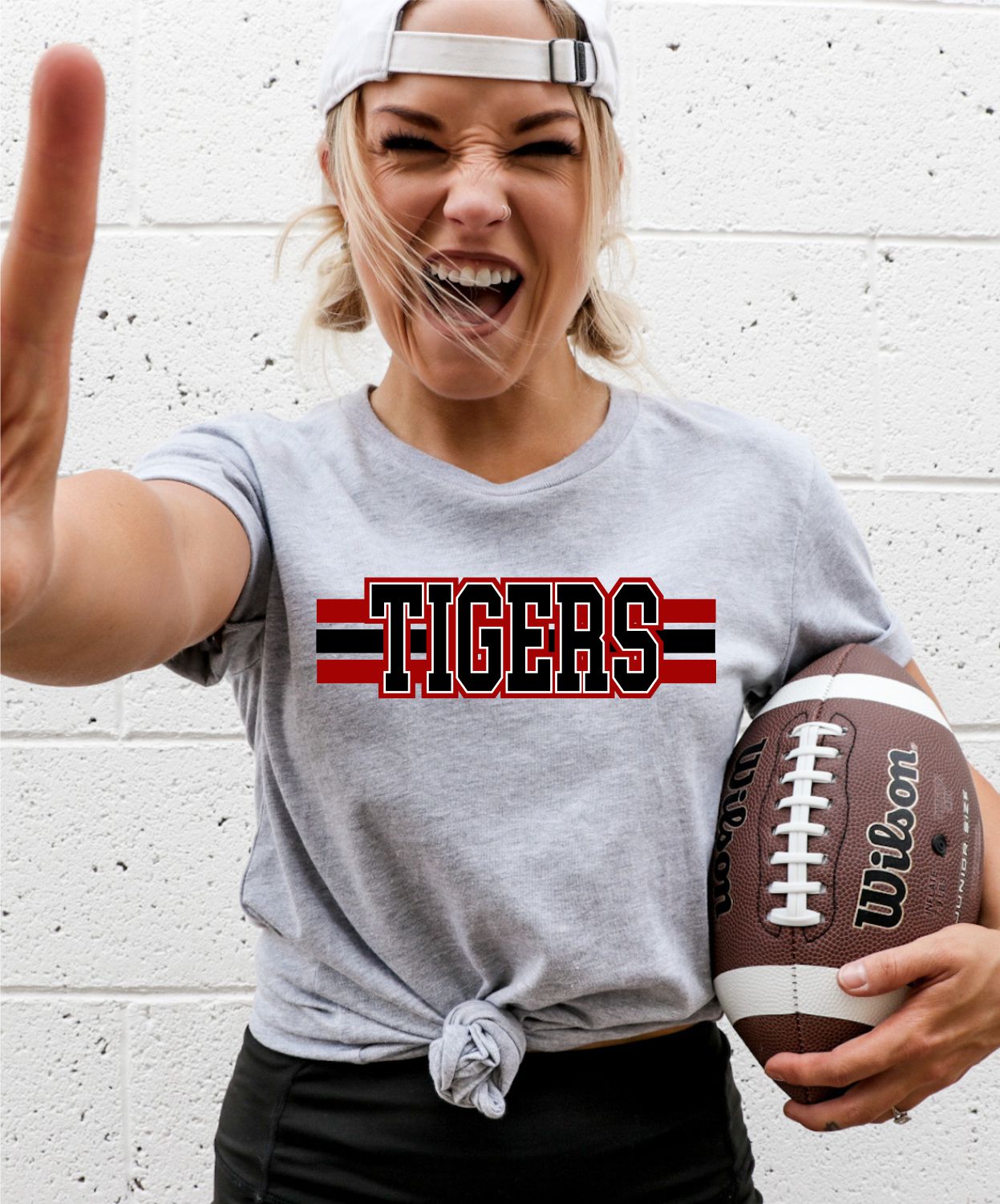 Tigers Word Striped DTF Transfer