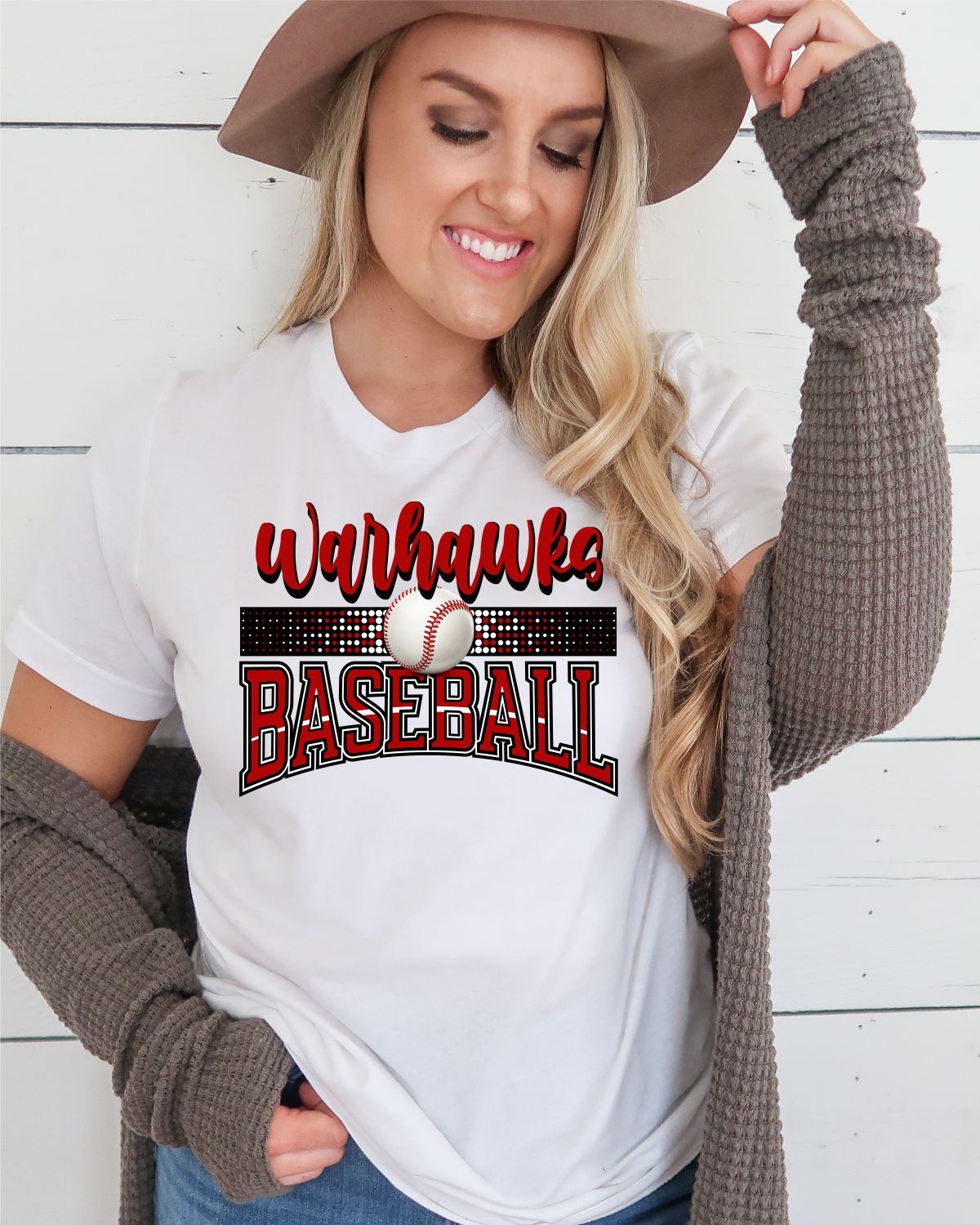 Warhawks Baseball with Dots Transfer